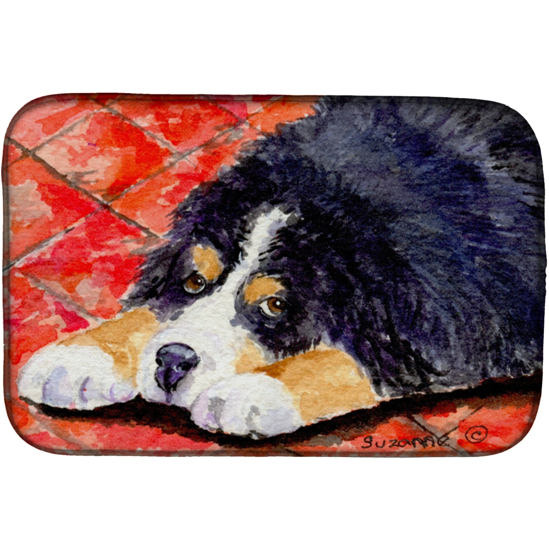 &quotCaroline's Treasures Bernese Mountain Dog Dish Drying Mat, 14"" x 21"", Multicolor"