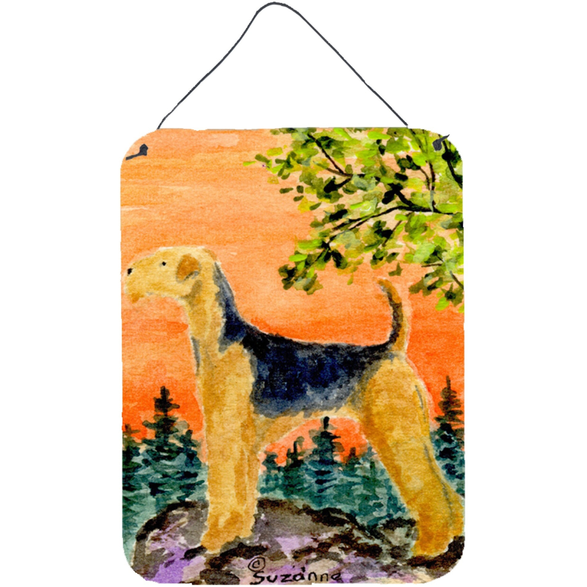&quotCaroline's Treasures SS8850DS1216 Airedale Aluminium Metal Wall or Door Hanging Prints, 16"" x 12"", Multicolor"
