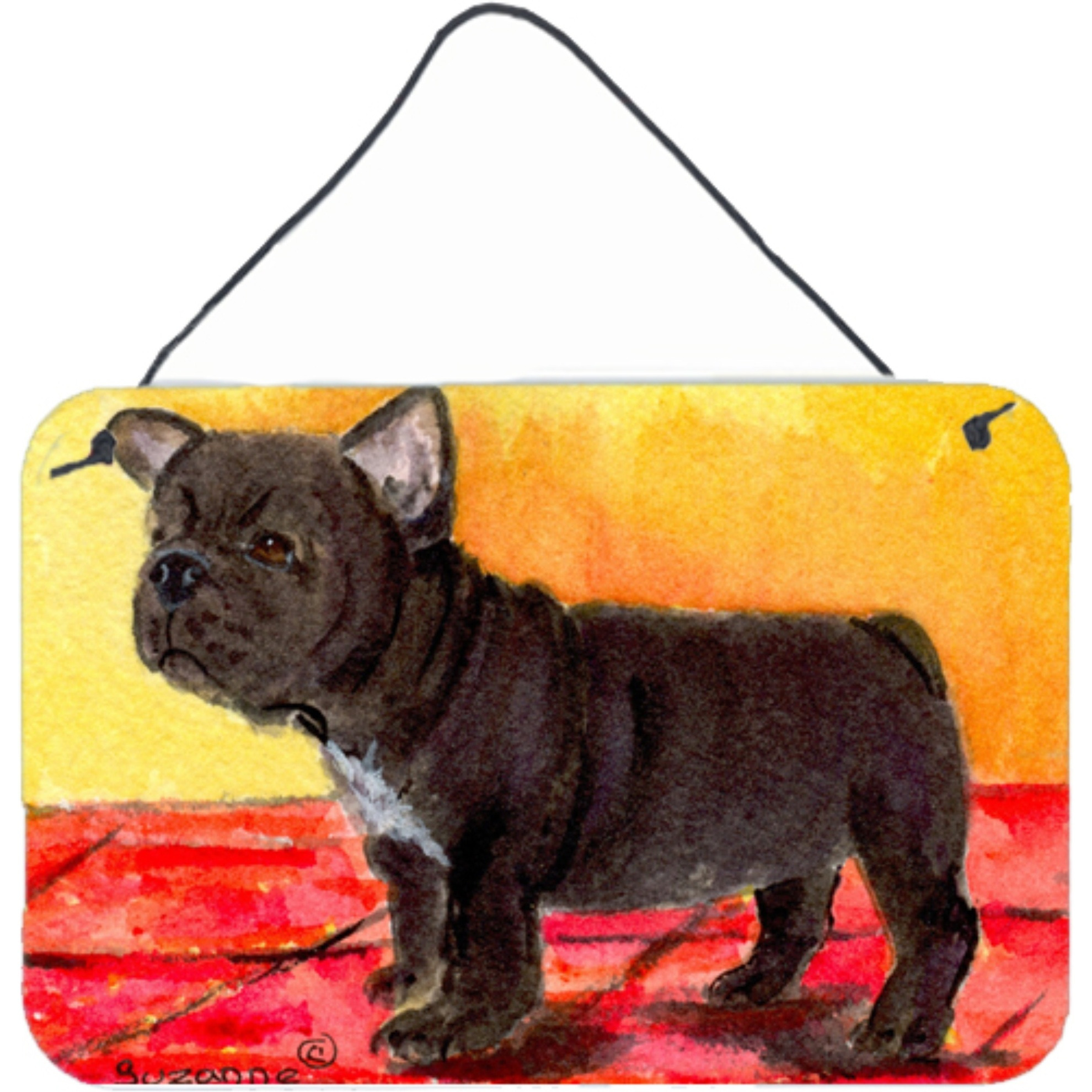 &quotCaroline's Treasures SS8869DS812 French Bulldog Aluminum Metal Wall or Door Hanging Prints, 8 x 12"""