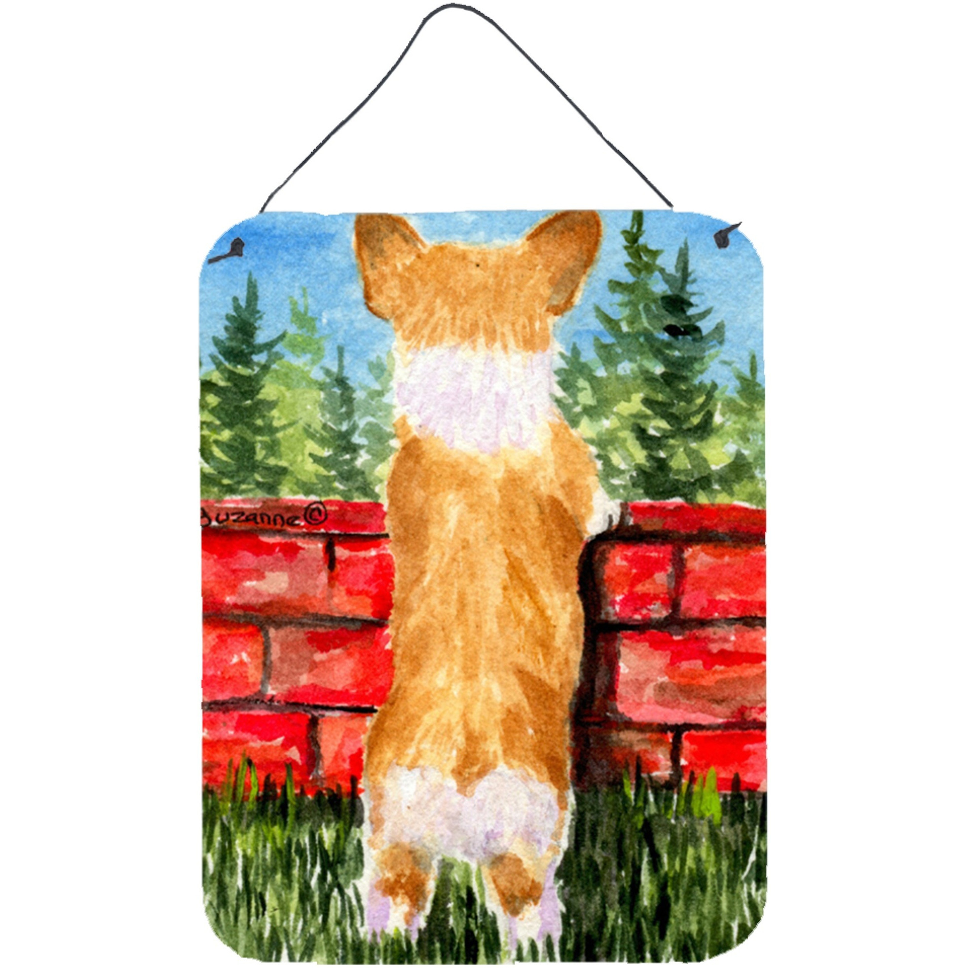 &quotCaroline's Treasures SS8870DS1216 Corgi Aluminium Metal Wall or Door Hanging Prints, 16"" x 12"", Multicolor"