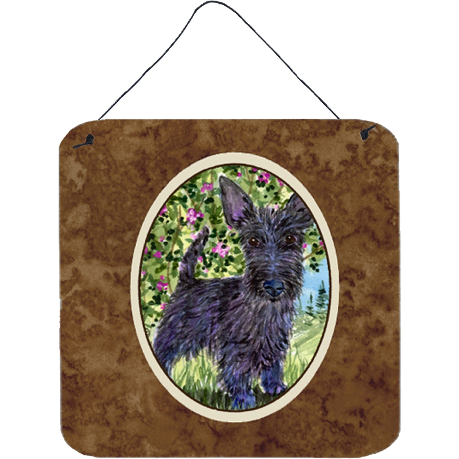 &quotCaroline's Treasures SS8889DS66 Scottish Terrier Aluminum Metal Wall or Door Hanging Prints, 6 x 6"", Multicolor"