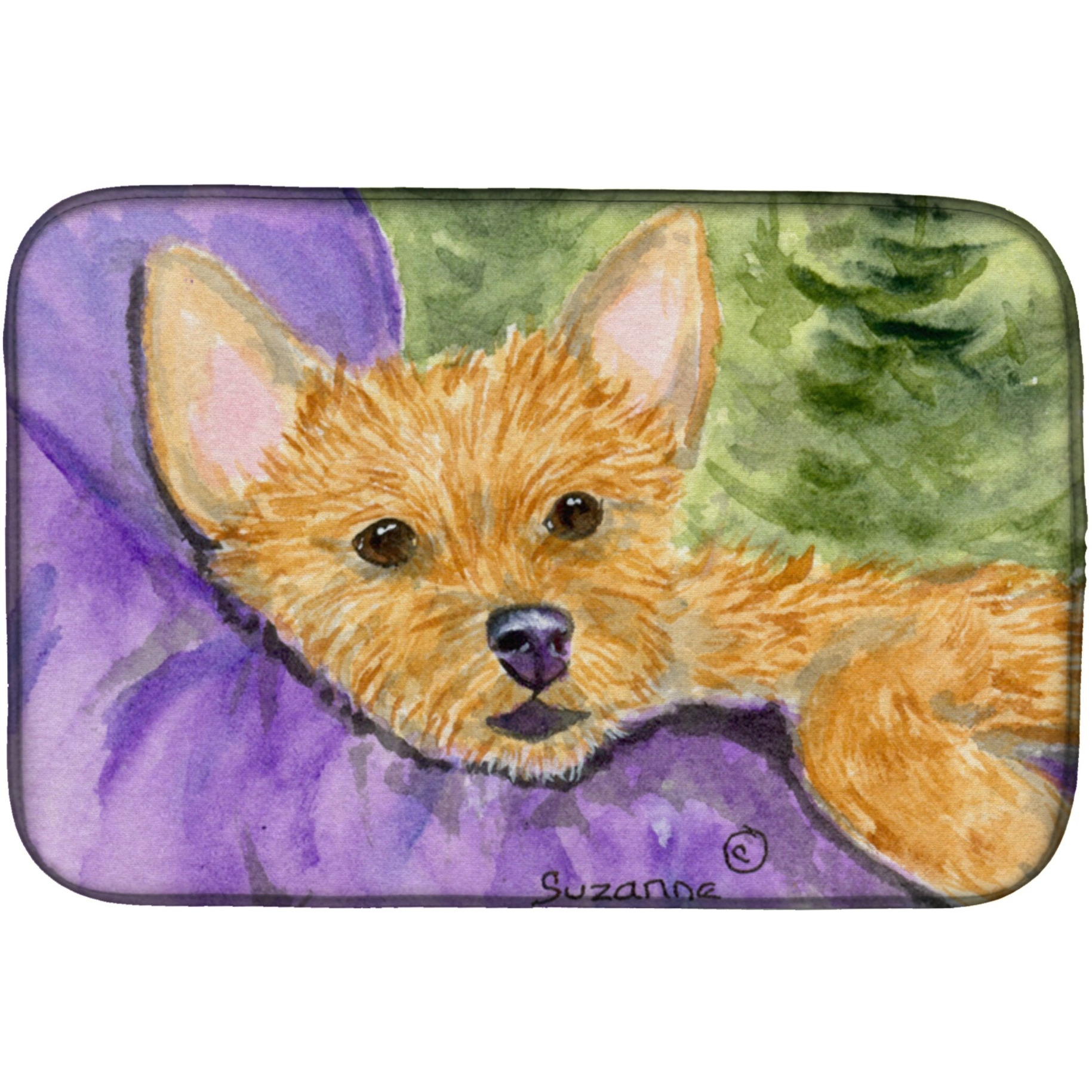 &quotCaroline's Treasures Norwich Terrier Dish Drying Mat, 14"" x 21"", Multicolor"