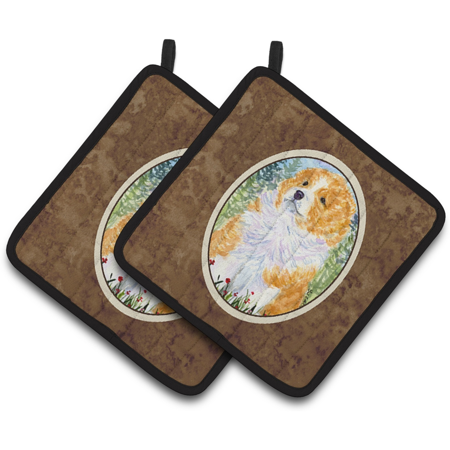 &quotCaroline's Treasures Sheltie Pair of Pot Holders SS8918PTHD, 7.5HX7.5W, Multicolor"
