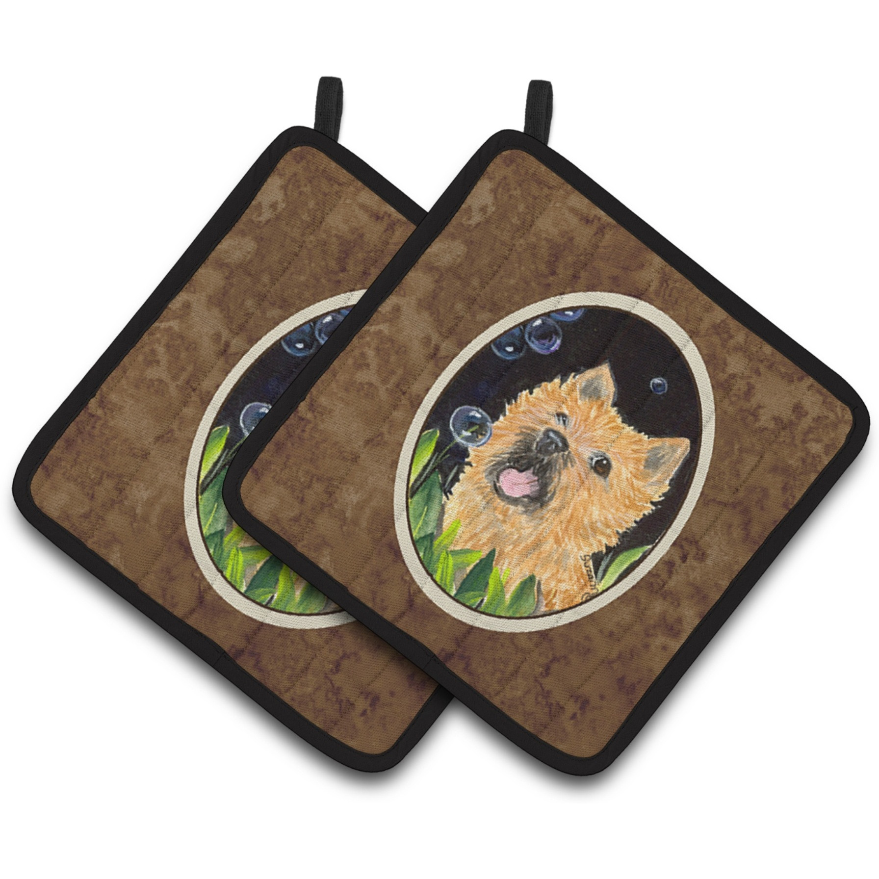 &quotCaroline's Treasures Cairn Terrier Pair of Pot Holders SS8928PTHD, 7.5HX7.5W, Multicolor"