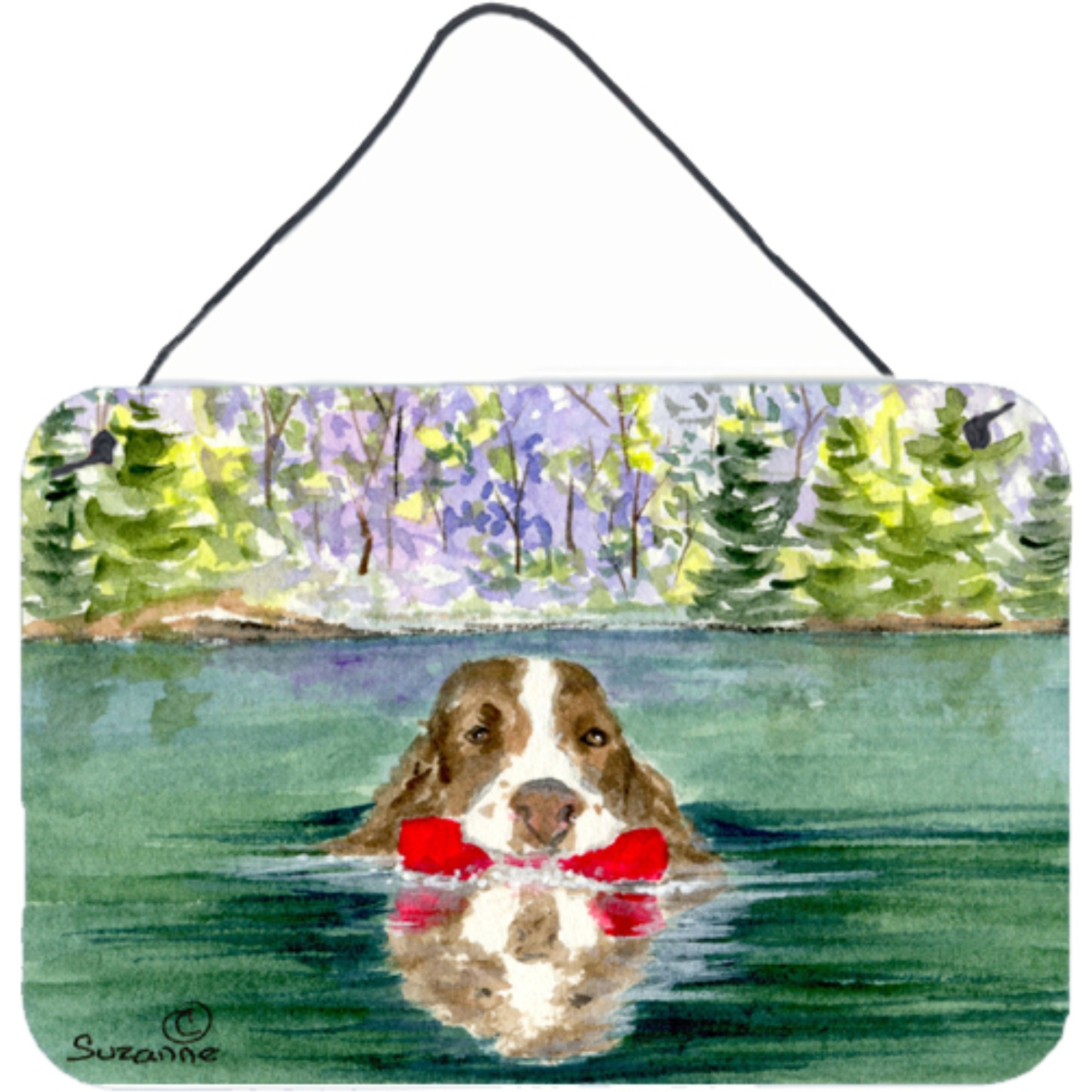 &quotCaroline's Treasures SS8943DS812 Springer Spaniel Indoor Aluminum Metal Wall or Door Hanging Prints, 8 x 12"", Multicolor"