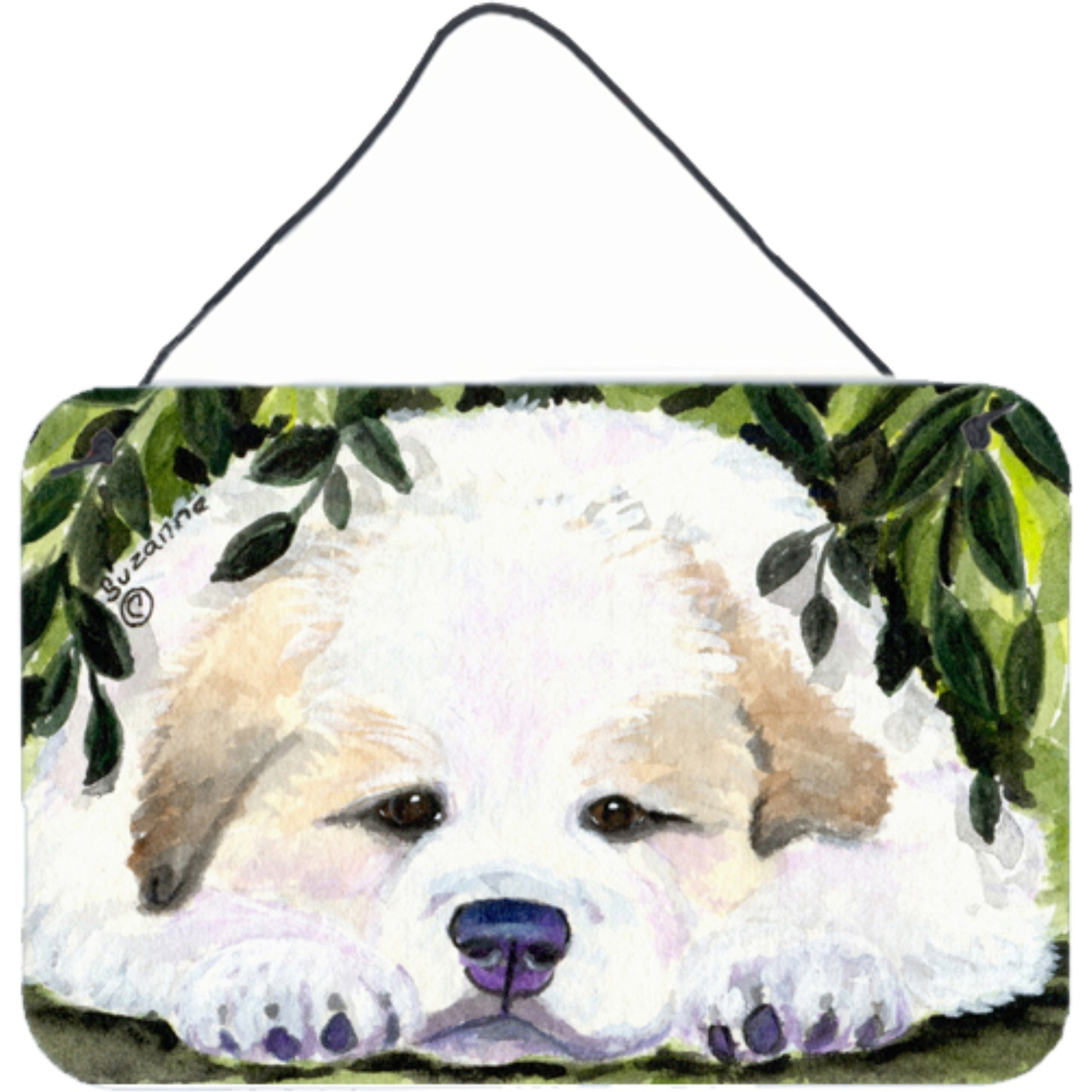 &quotCaroline's Treasures SS8944DS812 Golden Retriever Indoor Aluminum Metal Wall or Door Hanging Prints, 8 x 12"", Multicolor"