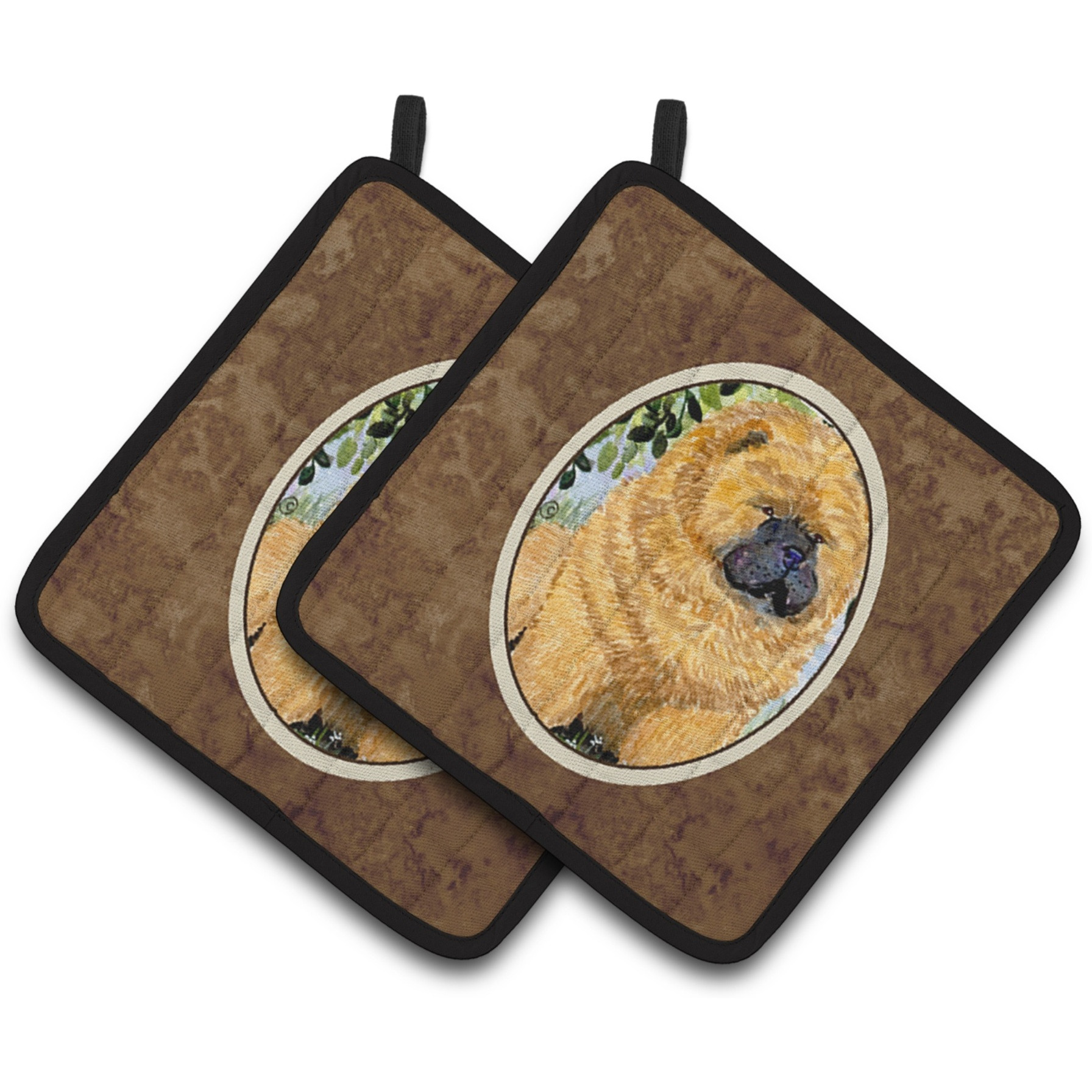&quotCaroline's Treasures Chow Pair of Pot Holders SS8945PTHD, 7.5HX7.5W, Multicolor"