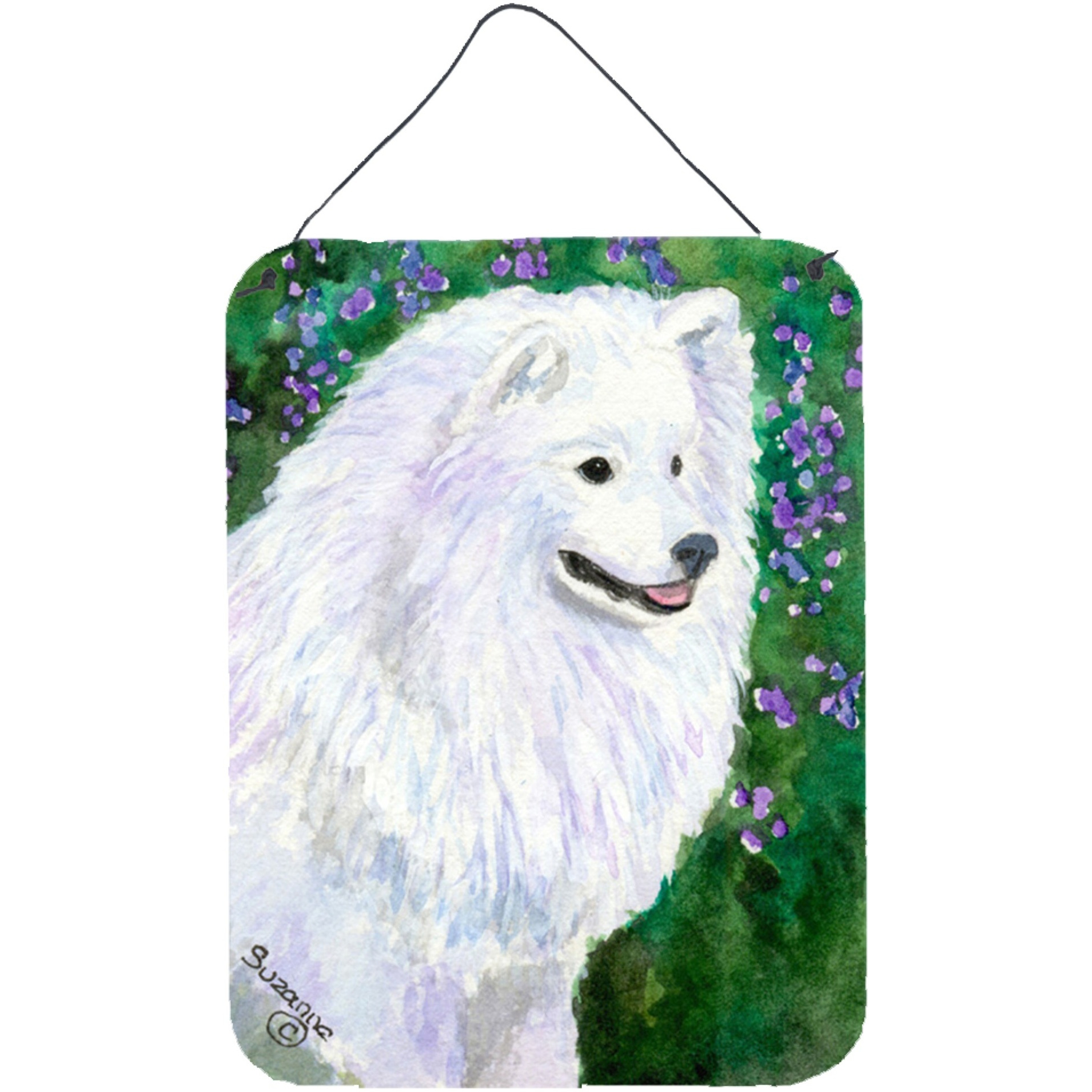 &quotCaroline's Treasures American Eskimo Aluminium Metal Wall or Door Hanging Prints, 16"" x 12"", Multicolor"