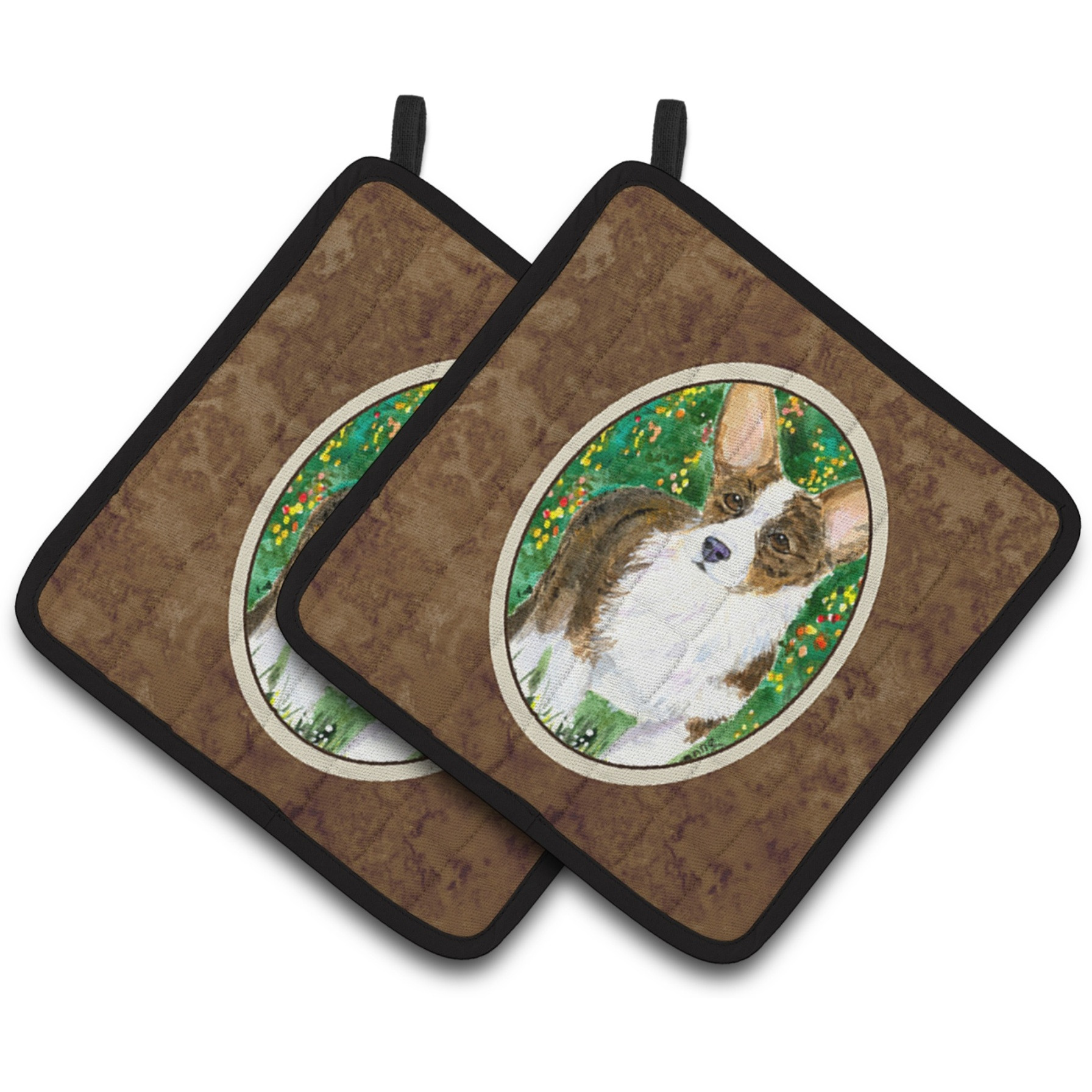&quotCaroline's Treasures Corgi Pair of Pot Holders SS8970PTHD, 7.5HX7.5W, Multicolor"