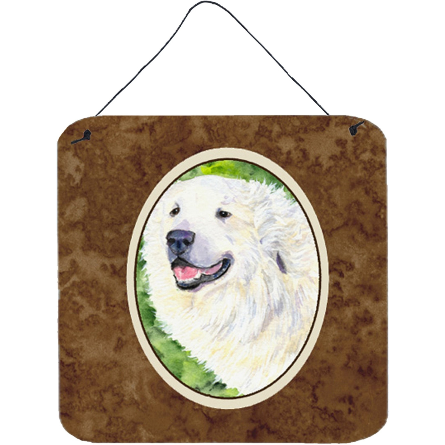 &quotCaroline's Treasures SS8981DS66 Great Pyrenees Aluminum Metal Wall or Door Hanging Prints, 6 x 6"", Multicolor"