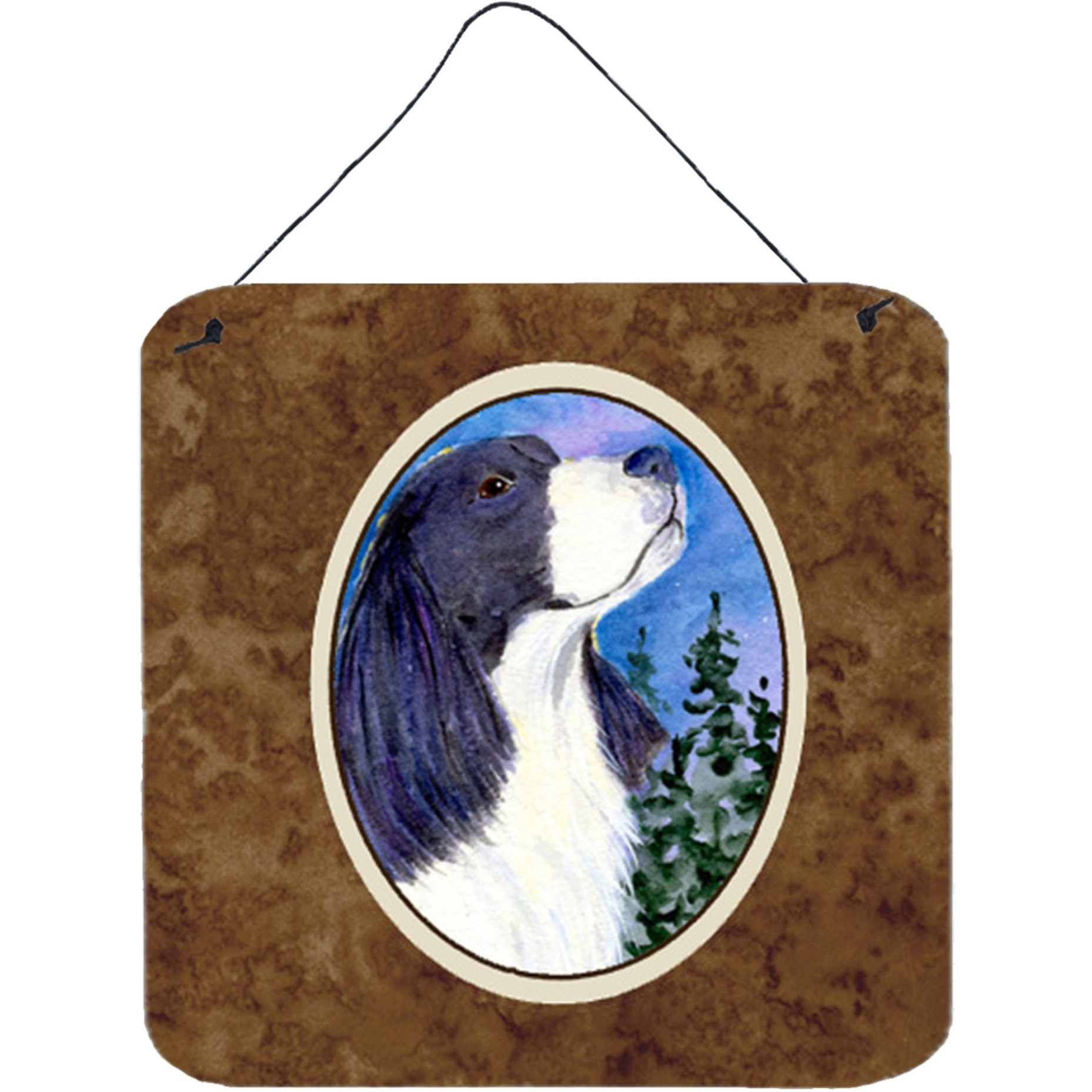 &quotCaroline's Treasures SS8985DS66 English Springer Spaniel Aluminum Metal Wall or Door Hanging Prints, 6 x 6"", Multicolor"