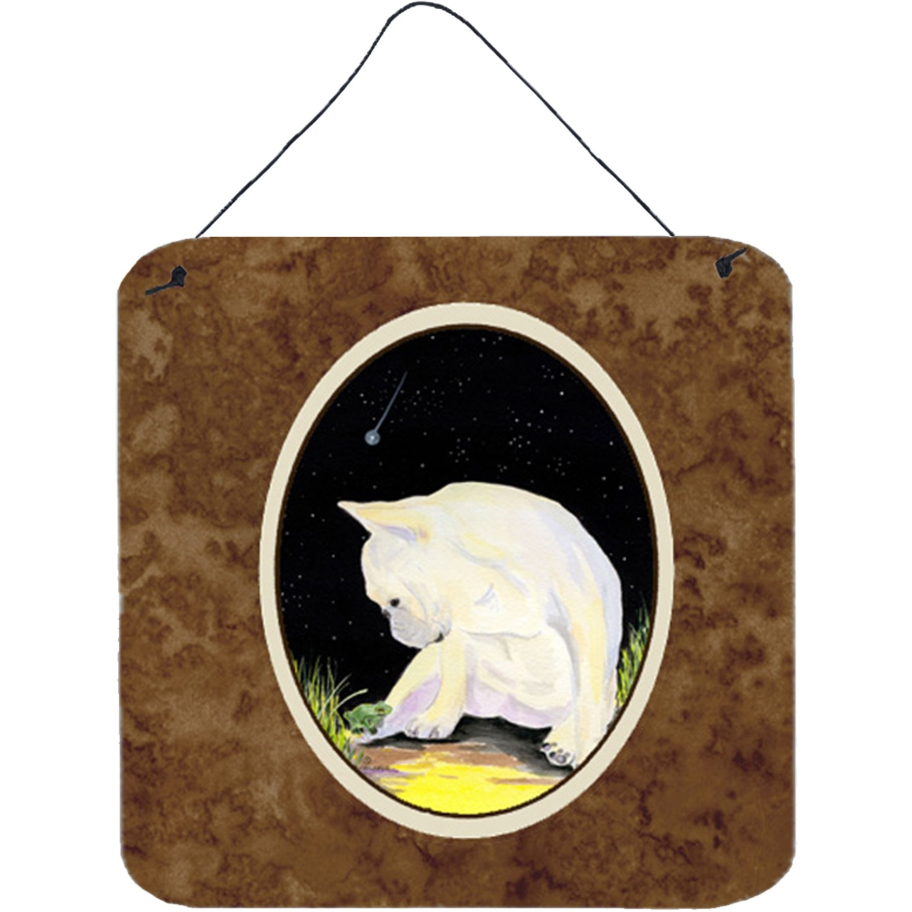 &quotCaroline's Treasures SS8992DS66 French Bulldog Aluminum Metal Wall or Door Hanging Prints, 6 x 6"", Multicolor"
