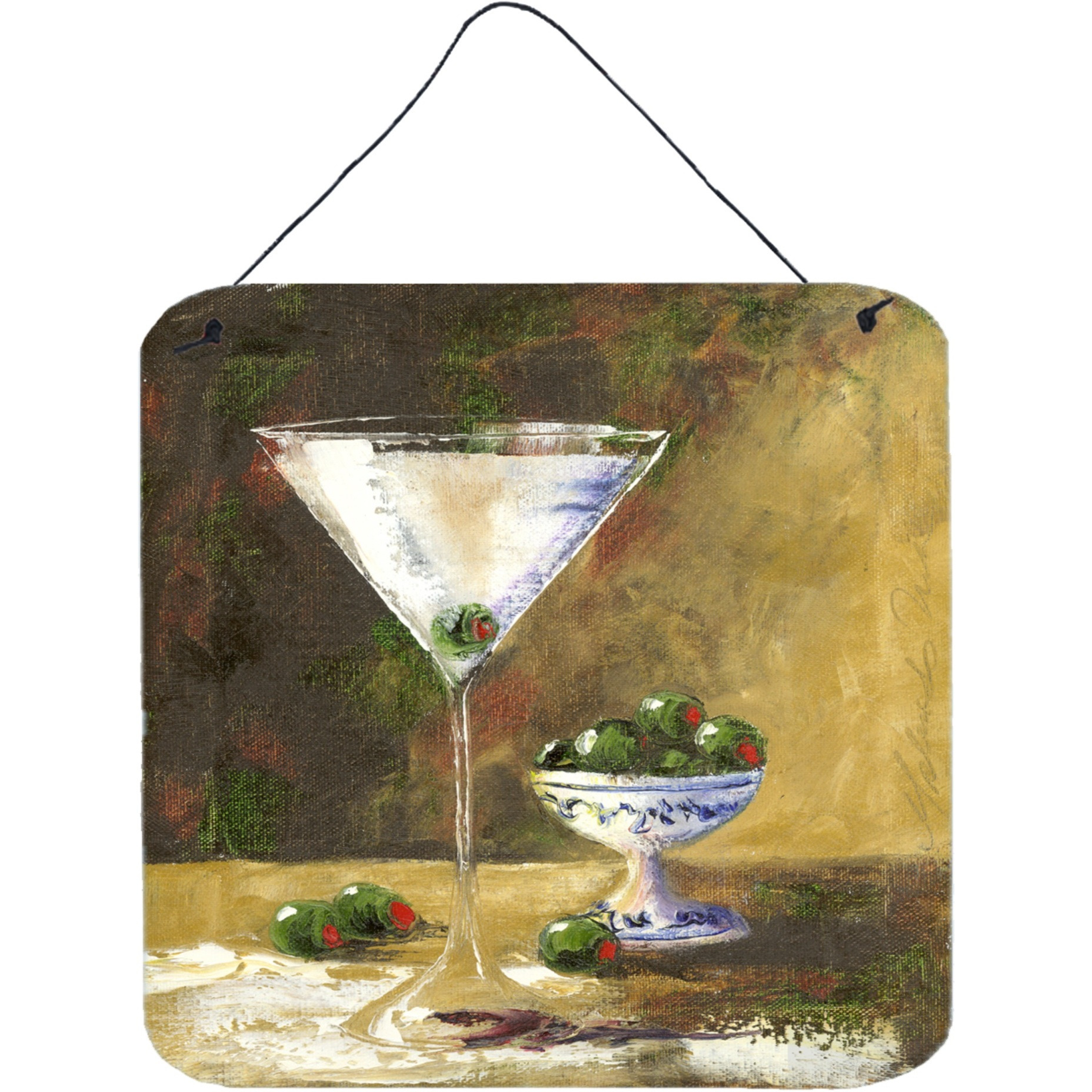 &quotCaroline's Treasures Olive Martini by Malenda Trick Wall or Door Hanging Prints TMTR0033DS66, 6HX6W, Multicolor"