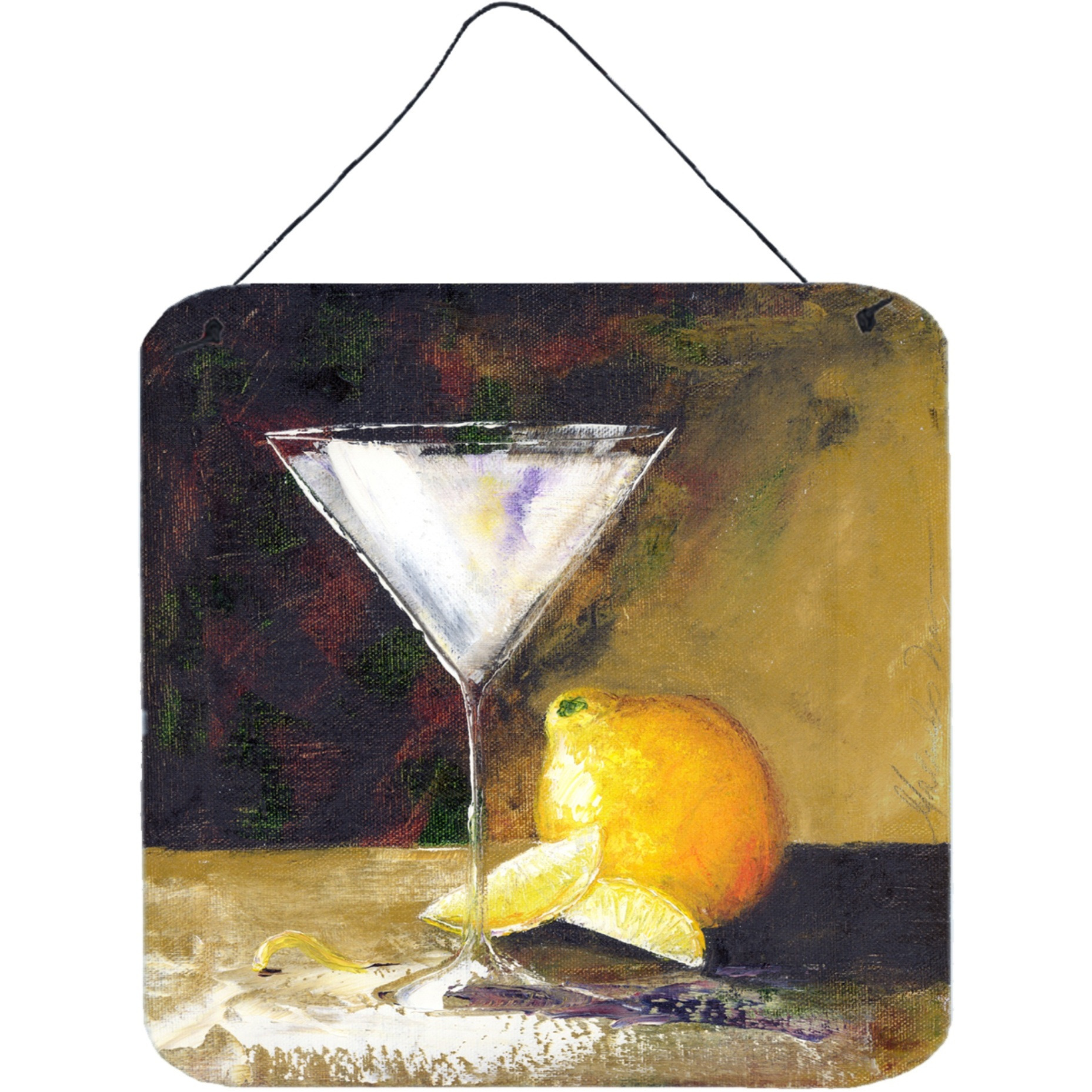 &quotCaroline's Treasures Lemon Martini by Malenda Trick Wall or Door Hanging Prints TMTR0035DS66, 6HX6W, Multicolor"