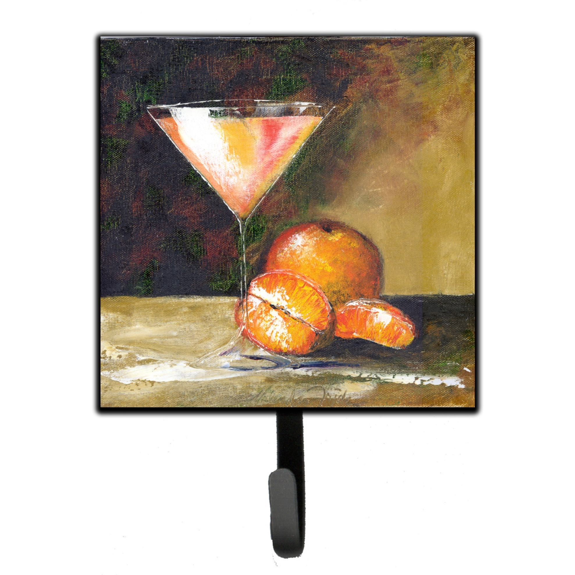 &quotCaroline's Treasures Orange Martini by Malenda Trick Leash or Key Holder TMTR0036SH4, Small, Multicolor"