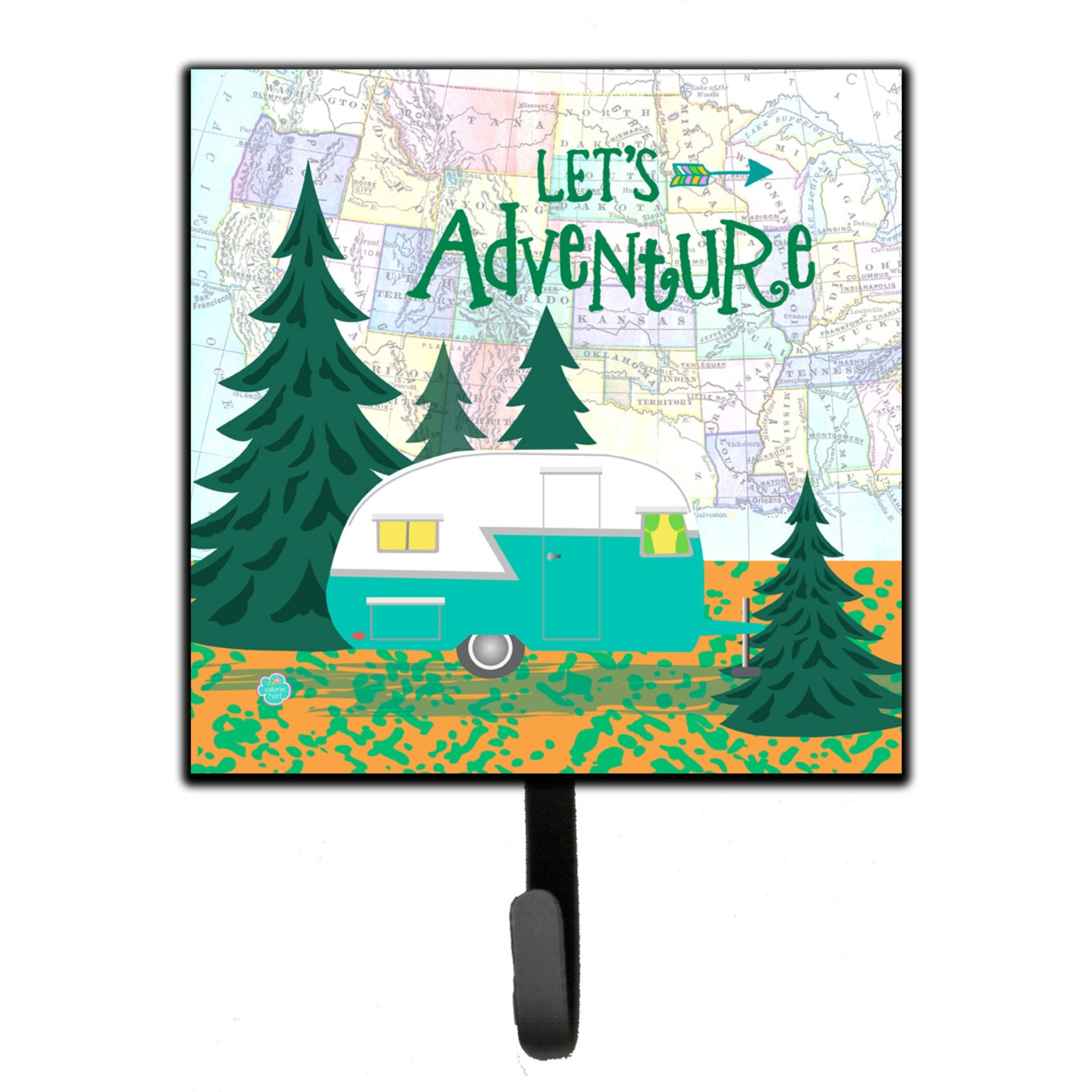 &quotCaroline's Treasures Let's Adventure Glamping Trailer Leash or Key Holder VHA3003SH4, Small, Multi"