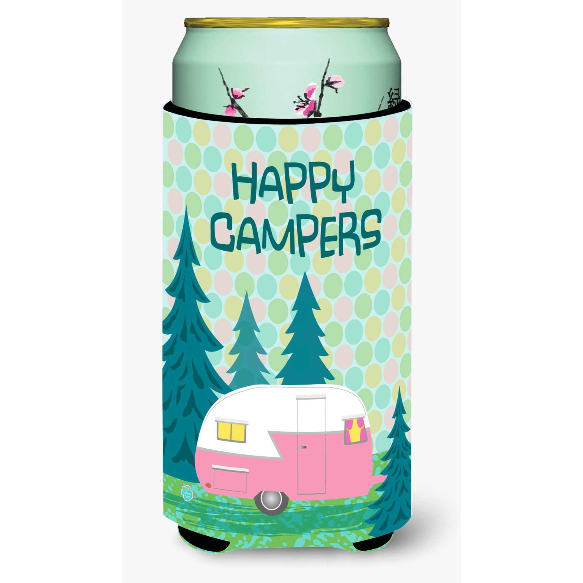 &quotCaroline's Treasures Happy Campers Glamping Trailer Tall Boy Hugger, Multicolor"