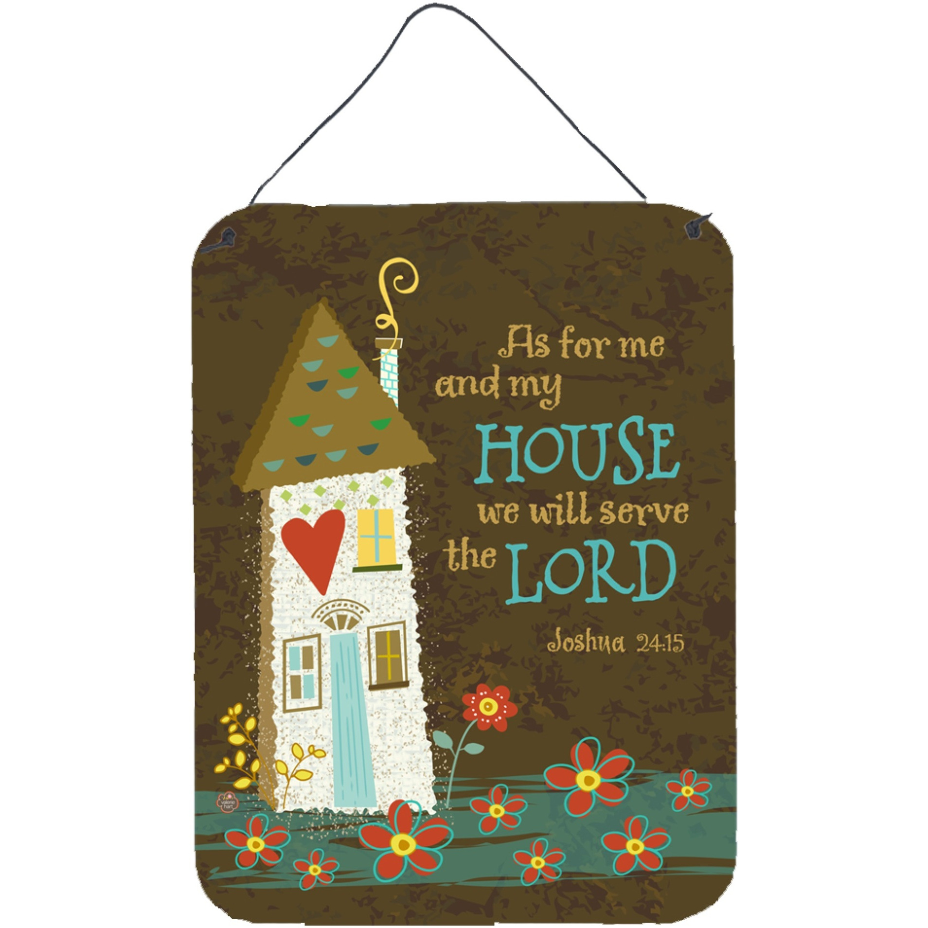 &quotCaroline's Treasures As For Me And My House Wall or Door Hanging Prints VHA3005DS1216, 16"" x 12"", Multicolor"