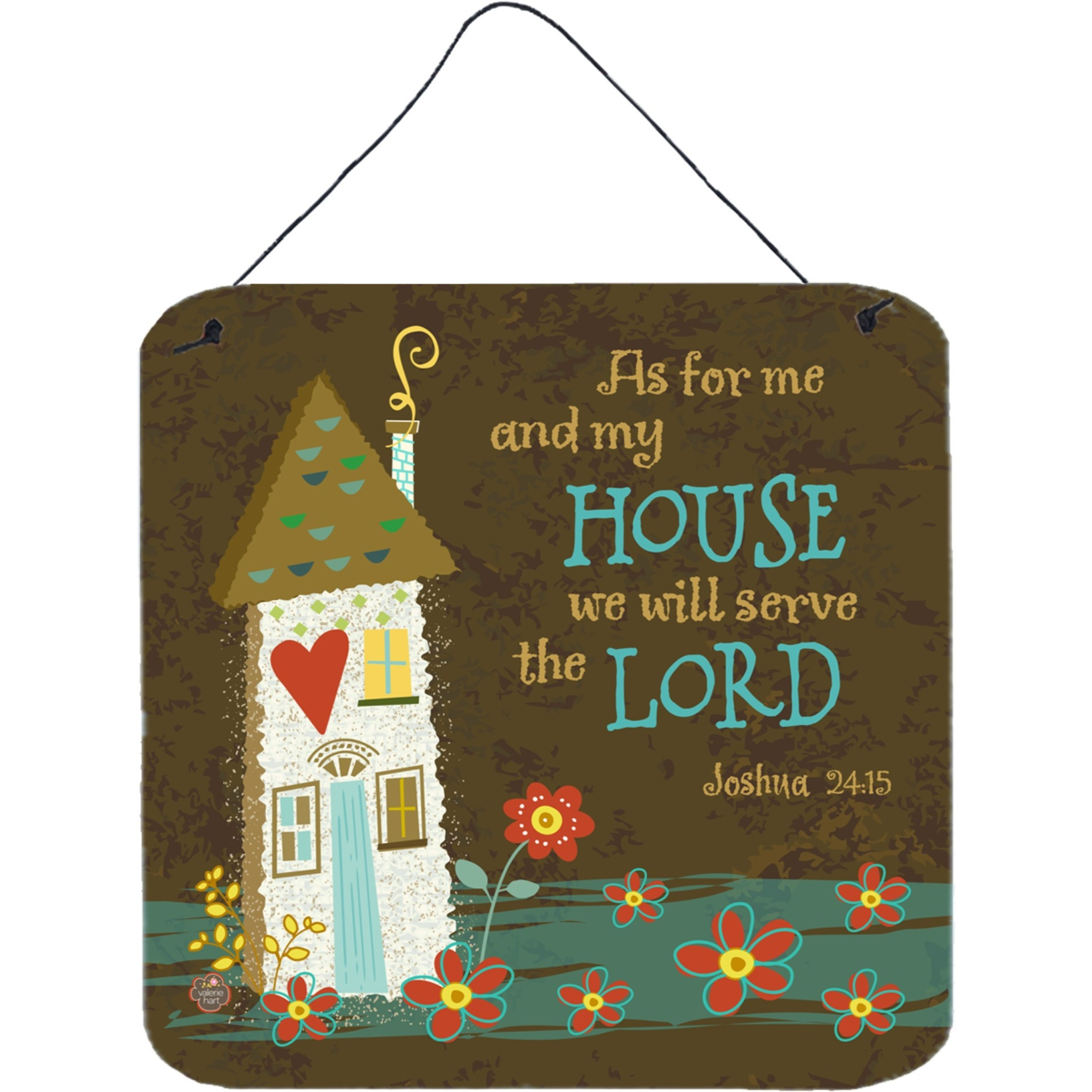 &quotCaroline's Treasures As For Me And My House Wall or Door Hanging Prints VHA3005DS66, 6"" x 6"", Multicolor"