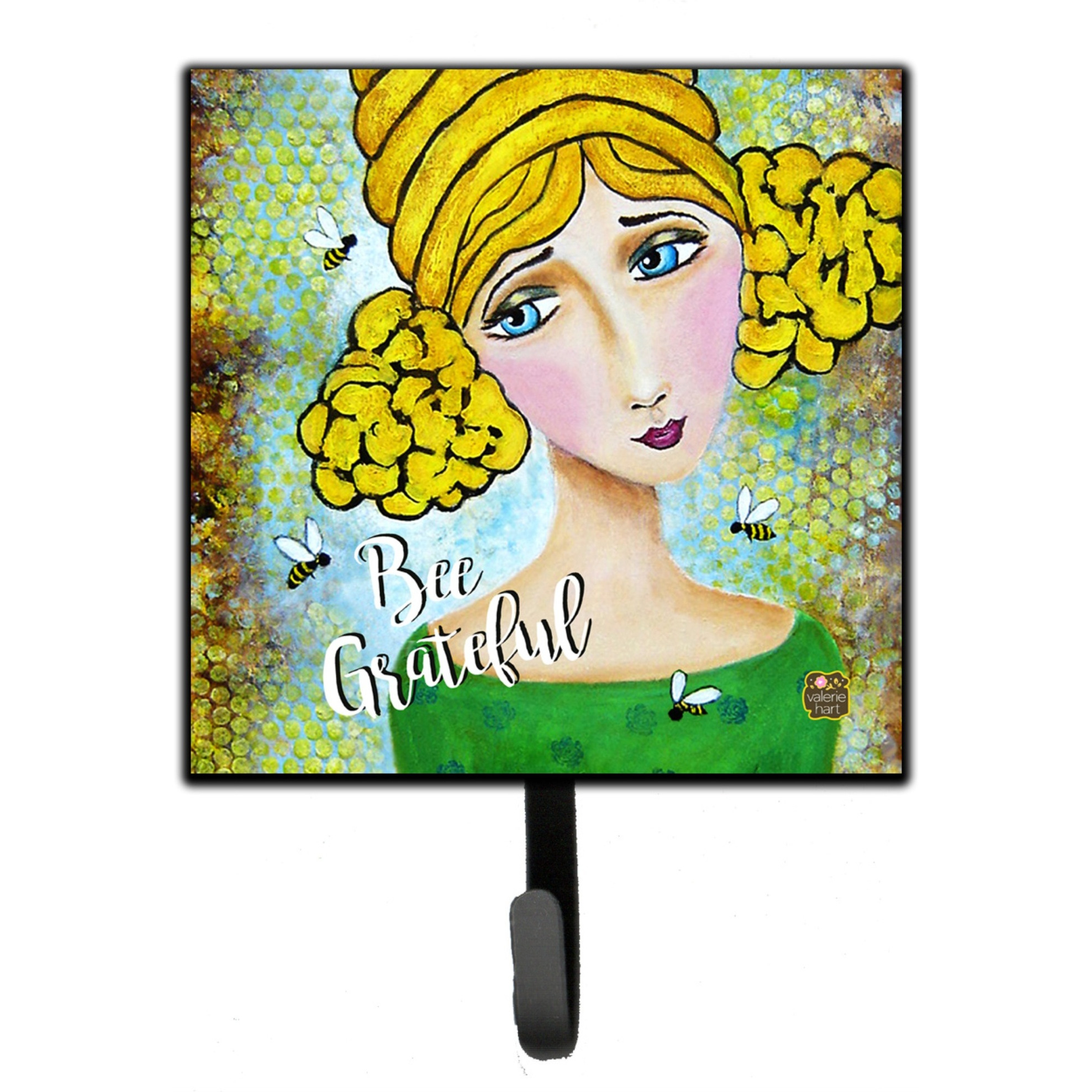 &quotCaroline's Treasures Bee Grateful Girl with Beehive Leash or Key Holder VHA3008SH4, Small, Multicolor"