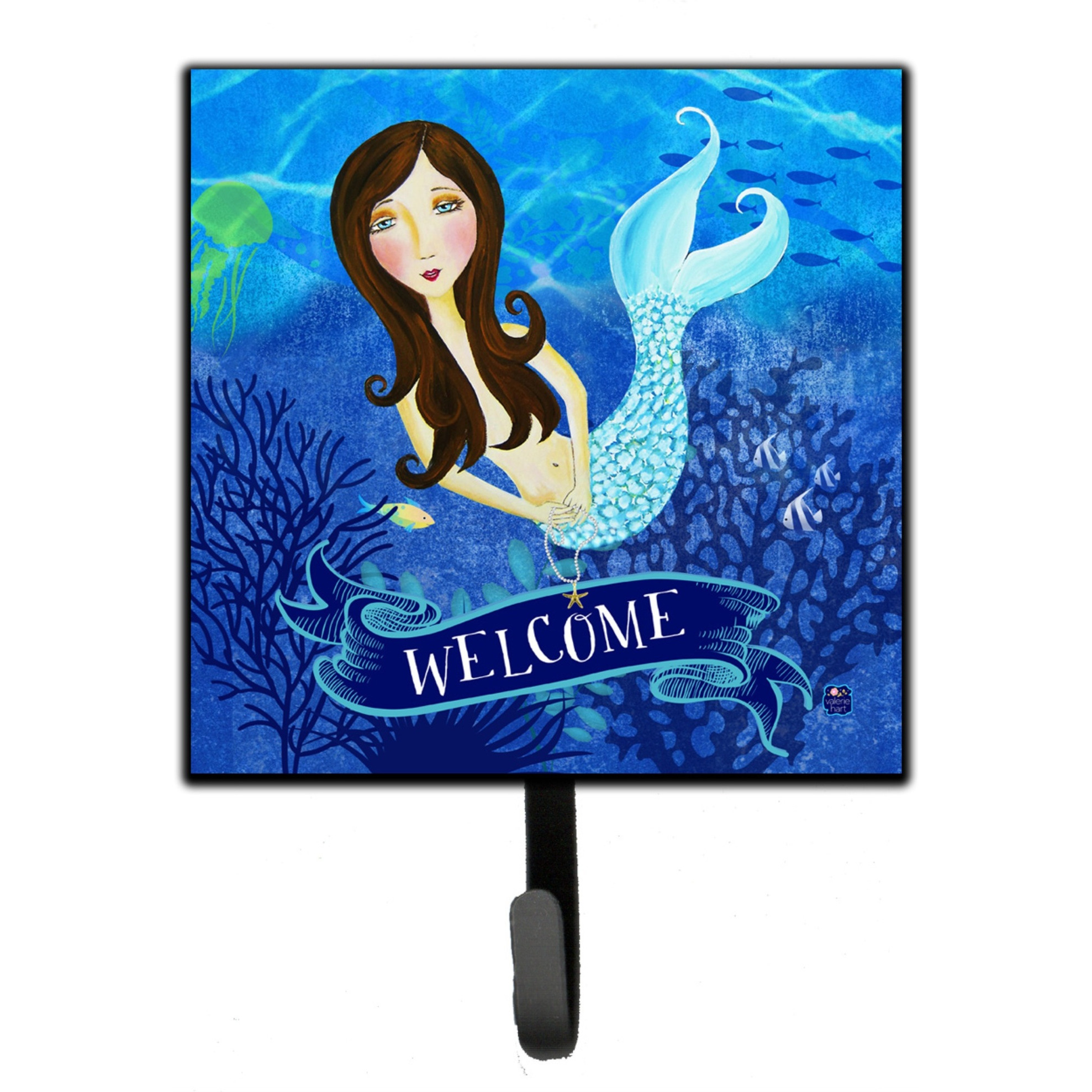 &quotCaroline's Treasures Welcome Mermaid Leash or Key Holder VHA3010SH4, Small, Multicolor"