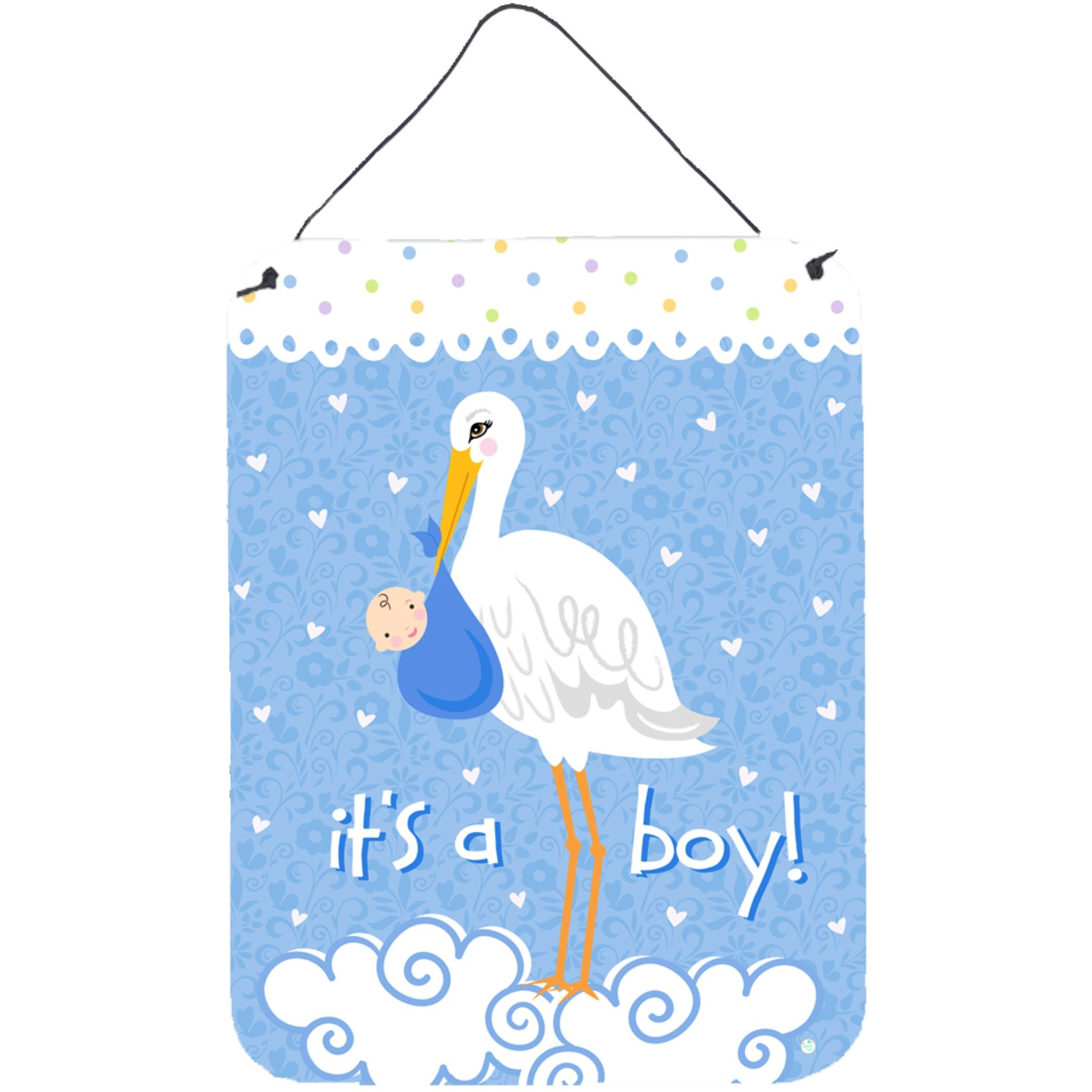 &quotCaroline's Treasures Baby Boy Wall or Door Hanging Prints VHA3012DS1216, 16HX12W, Multicolor"