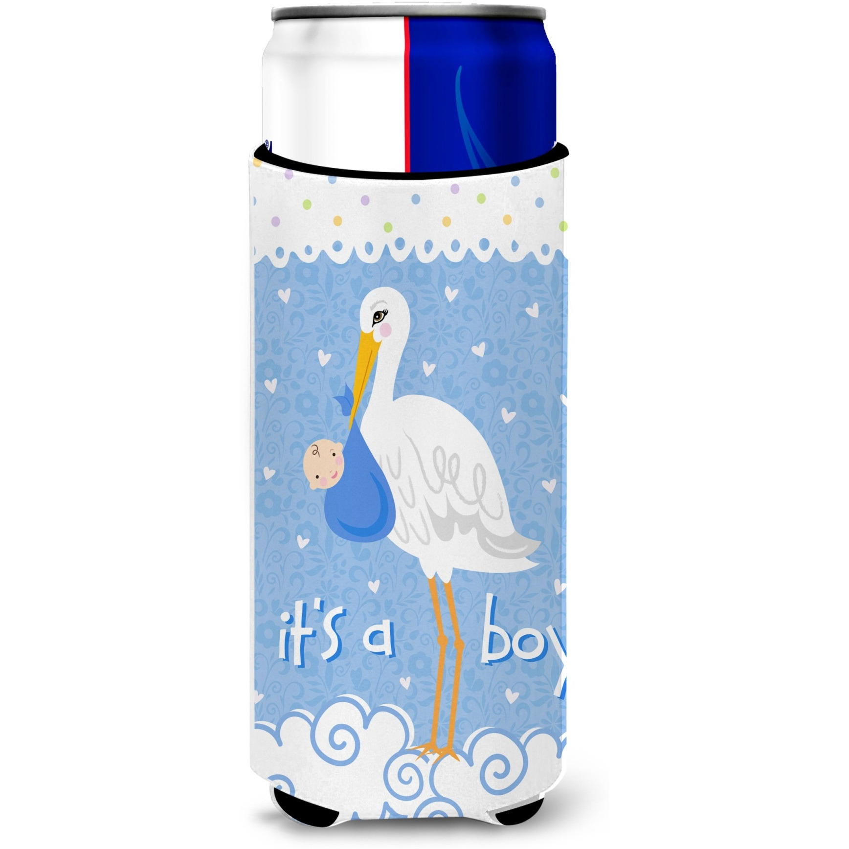 &quotCaroline's Treasures VHA3012MUK It's a Baby Boy Michelob Ultra Koozies for Slim Cans, Multicolor"