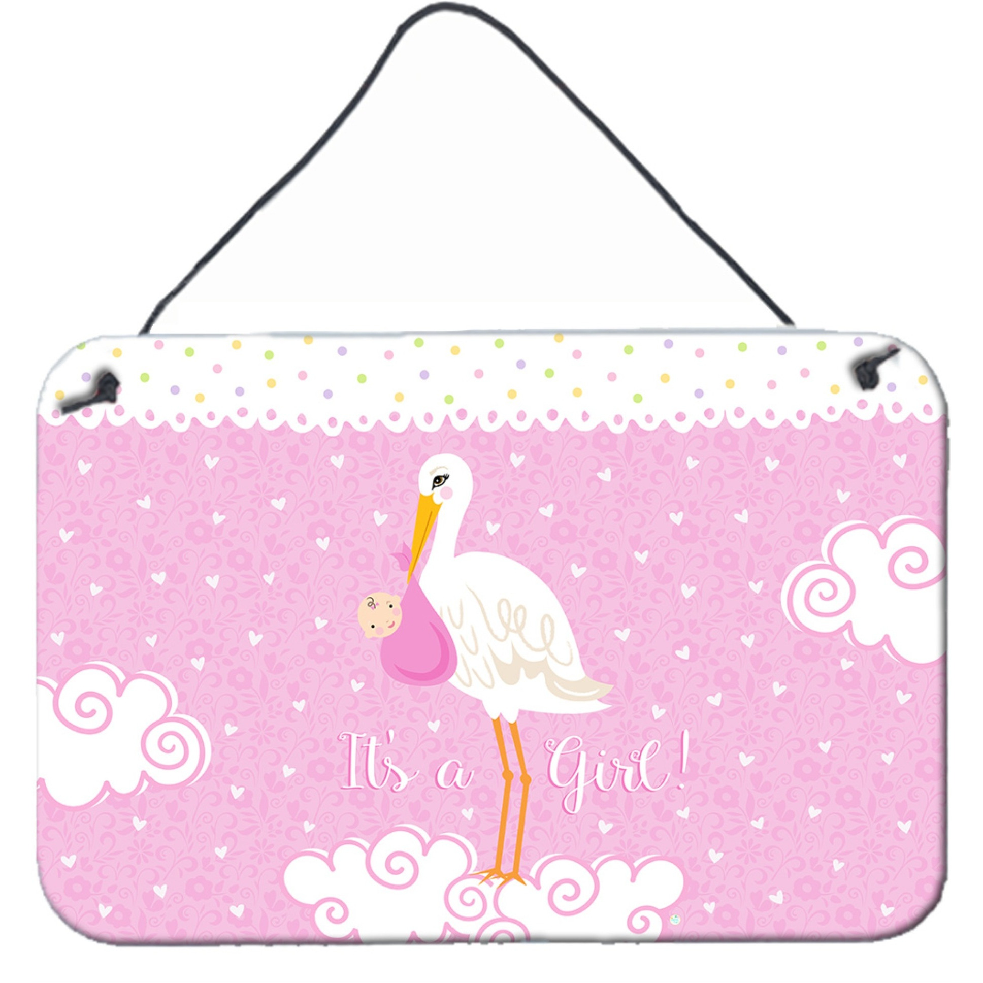 &quotCaroline's Treasures Baby Girl Wall or Door Hanging Prints VHA3013DS812, 8"" x 12"", Multicolor"