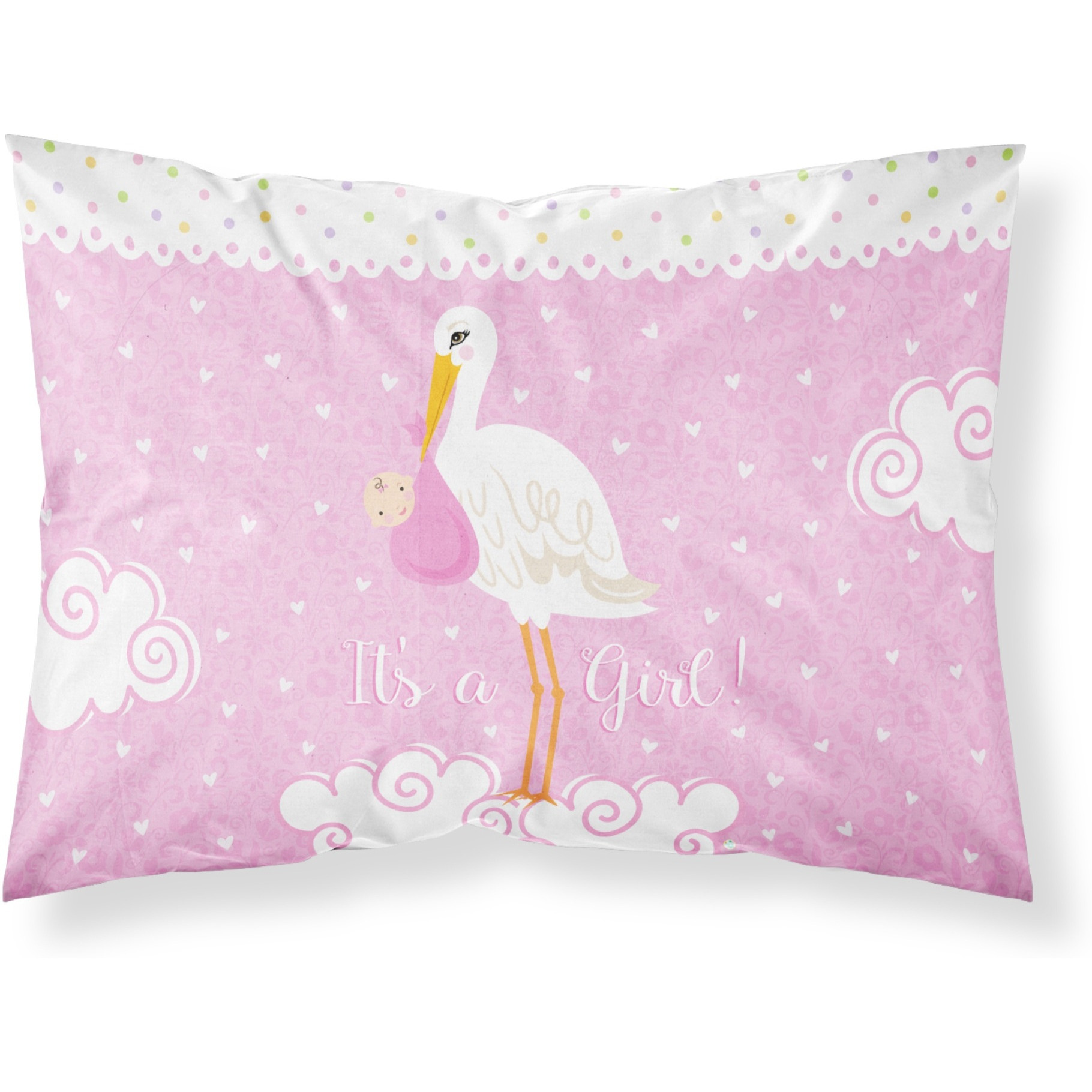 &quotCaroline's Treasures Baby Girl Fabric Standard Pillowcase VHA3013PILLOWCASE, Multicolor"