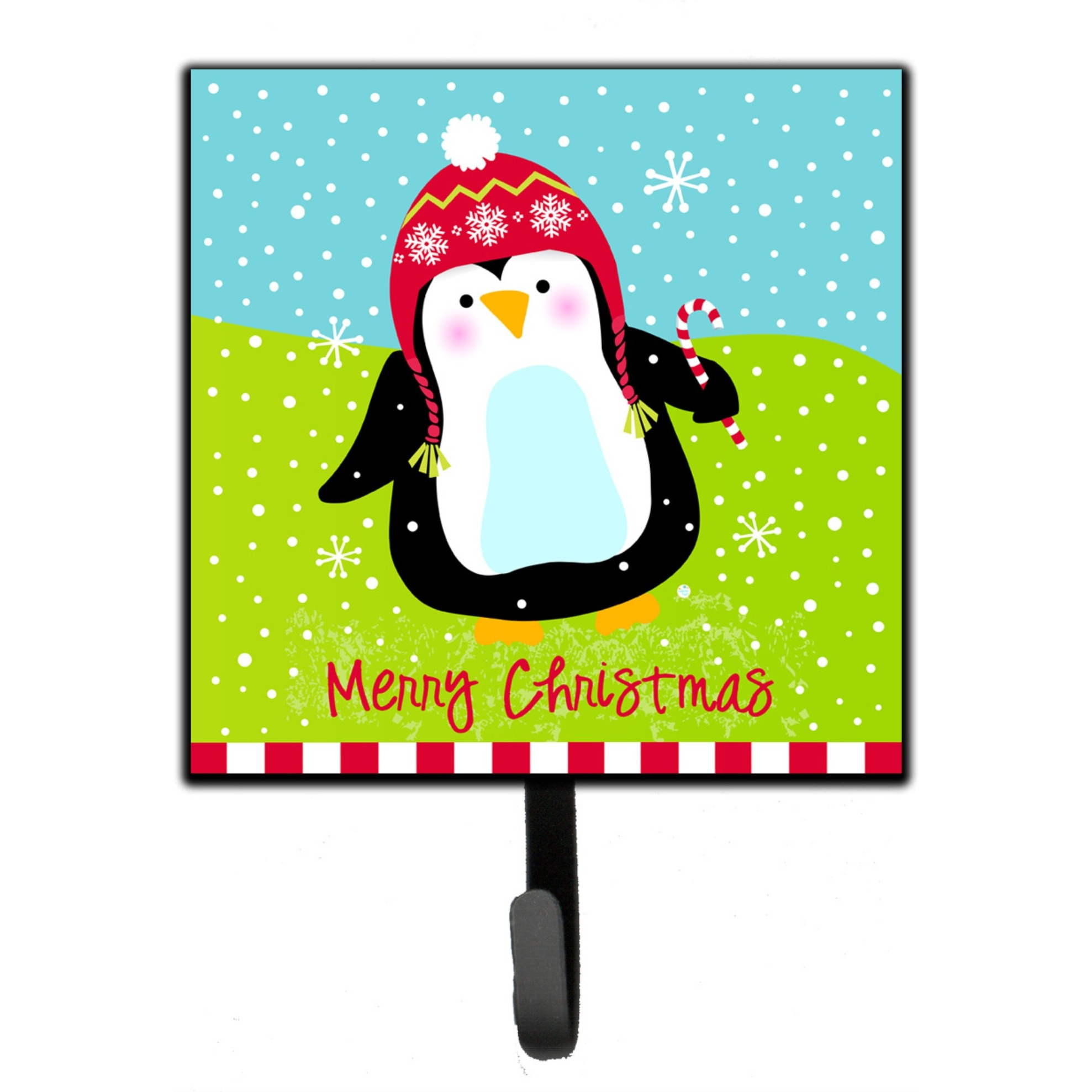 &quotCaroline's Treasures Merry Christmas Happy Penguin Leash or Key Holder VHA3015SH4, Small, Multicolor"
