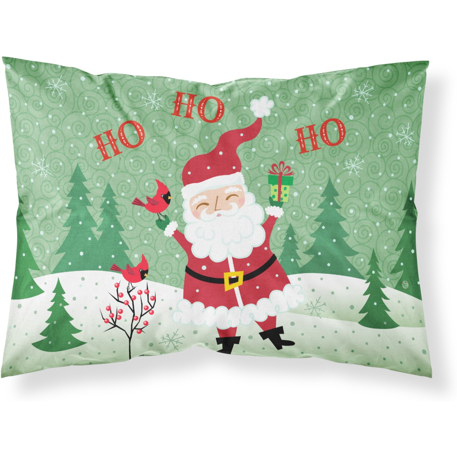 &quotCaroline's Treasures Merry Christmas Santa Claus Ho Fabric Standard Pillowcase VHA3016PILLOWCASE, Multicolor"