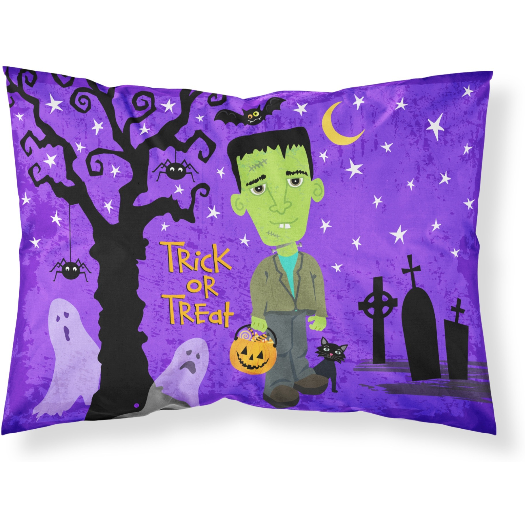&quotCaroline's Treasures "&quotHalloween Frankie Frankenstein"" Printed, Polyester Envelope Closure pillowcase, Standard, Multicolor"