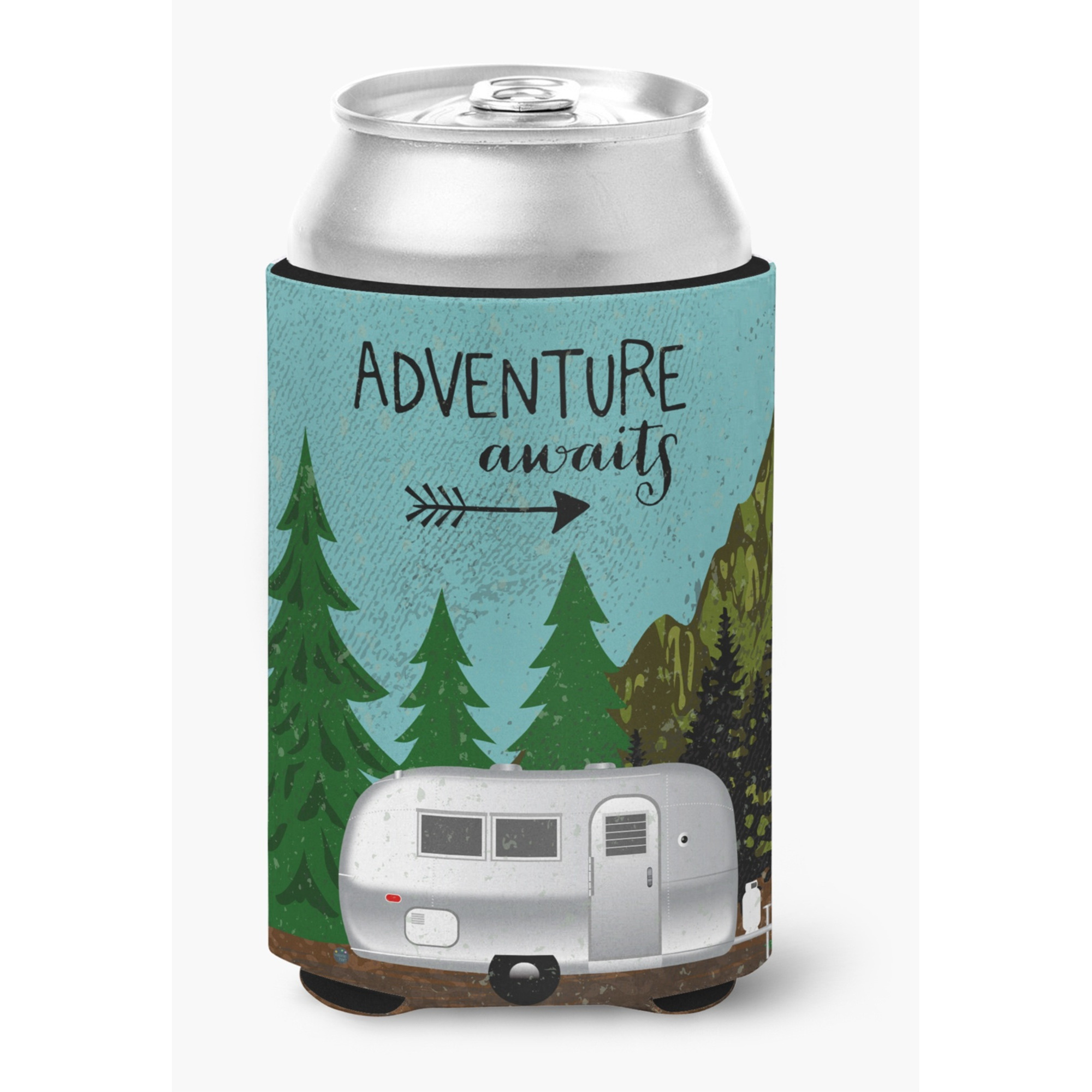 &quotCaroline's Treasures Airstream Camper Adventure Awaits Can or Bottle Hugger, Can Hugger, Multicolor"