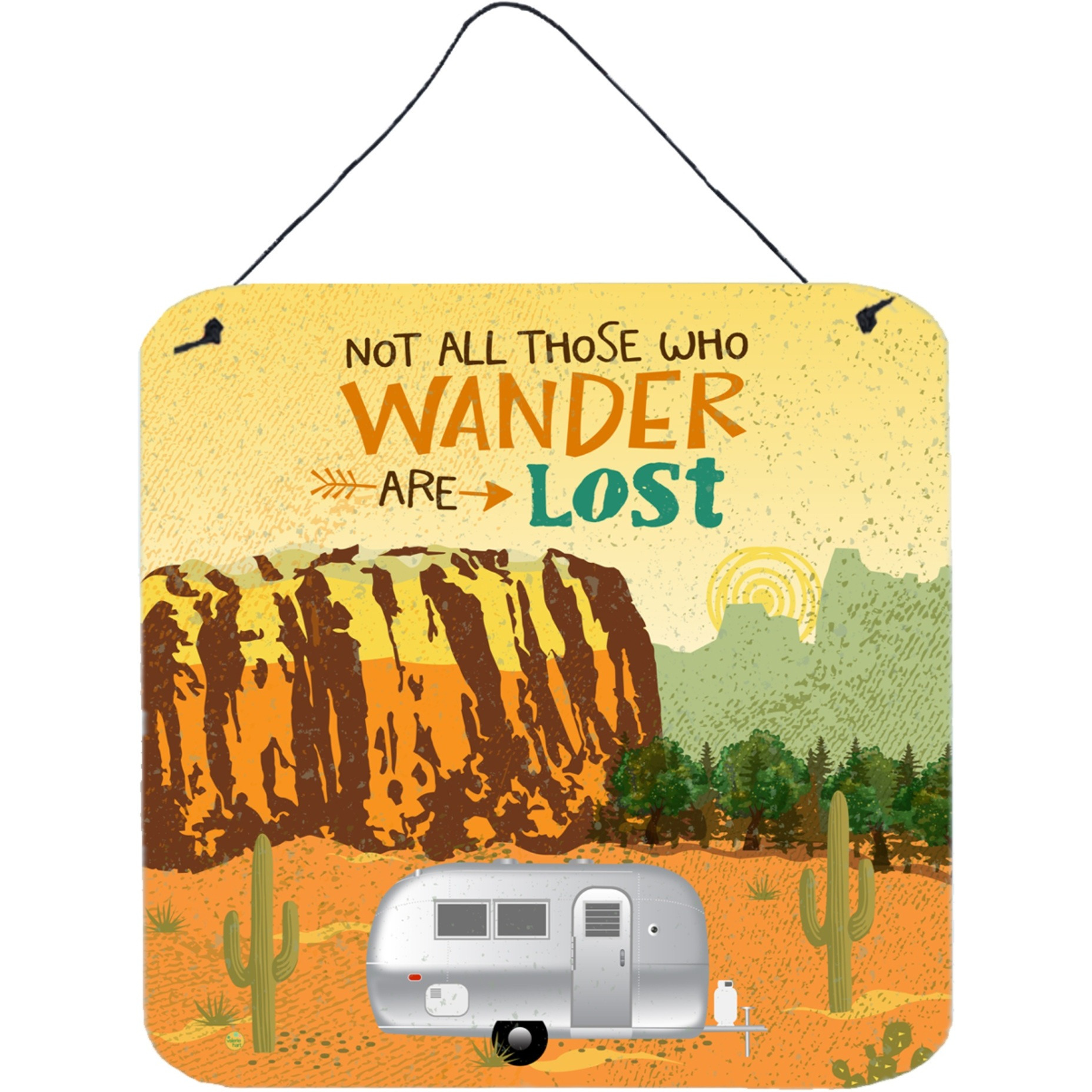 &quotCaroline's Treasures Airstream Camper Camping Wander Door Hanging Prints wall-decor, Multicolor"