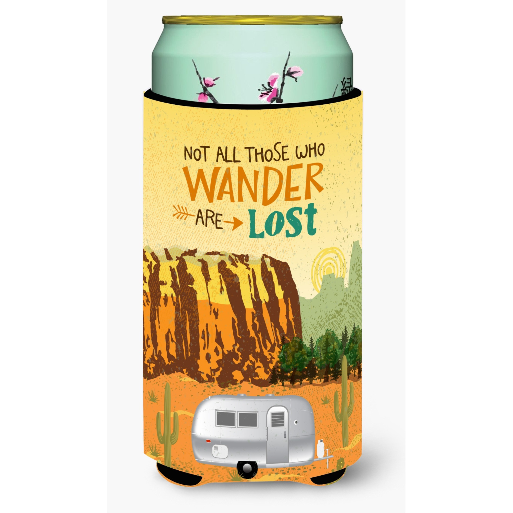 &quotCaroline's Treasures Airstream Camper Camping Wander Tall Boy Beverage Insulator Hugger, Multicolor"