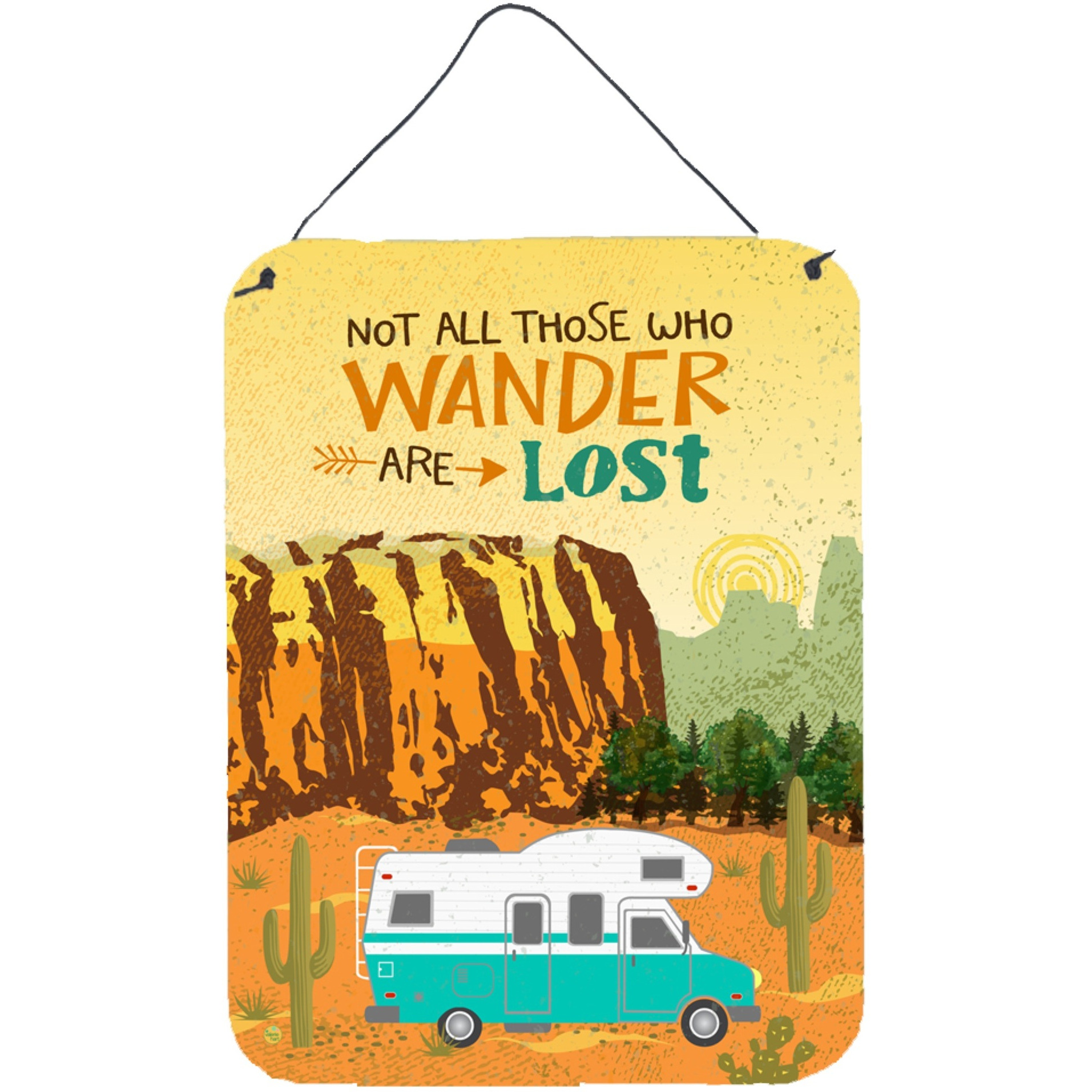 &quotCaroline's Treasures RV Camper Camping Wander Door Hanging Prints wall-decor, Multicolor"