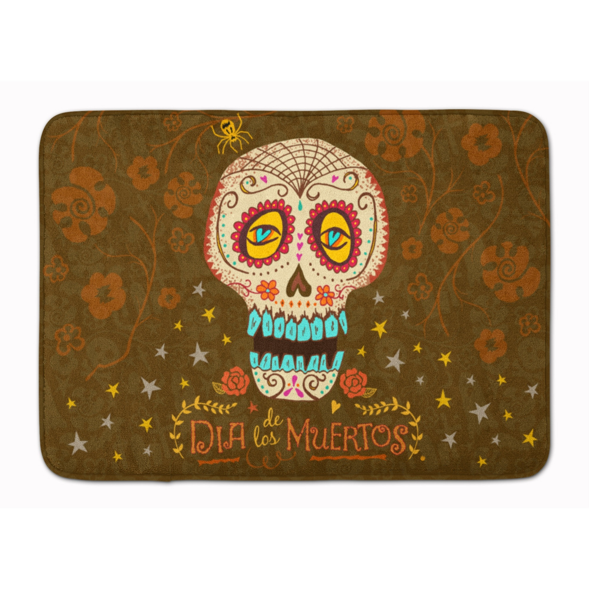 &quotCaroline's Treasures Day of the Dead Machine Washable Memory Foam Mat, Multicolor"