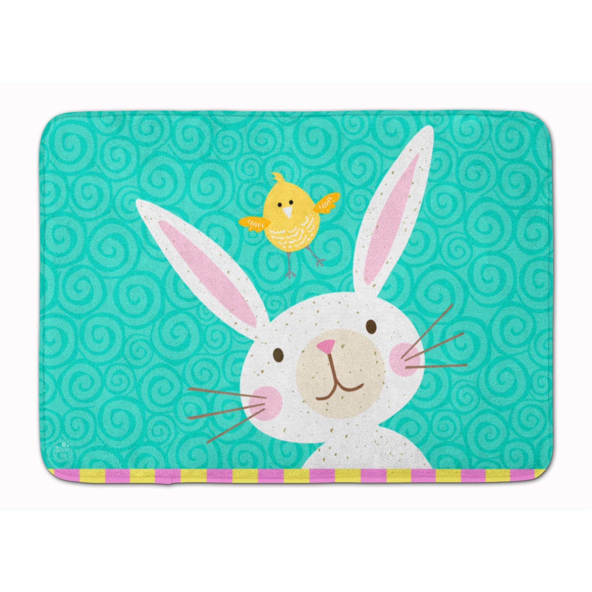 &quotCaroline's Treasures Happy Easter Rabbit Machine Washable Memory Foam Mat, Multicolor"