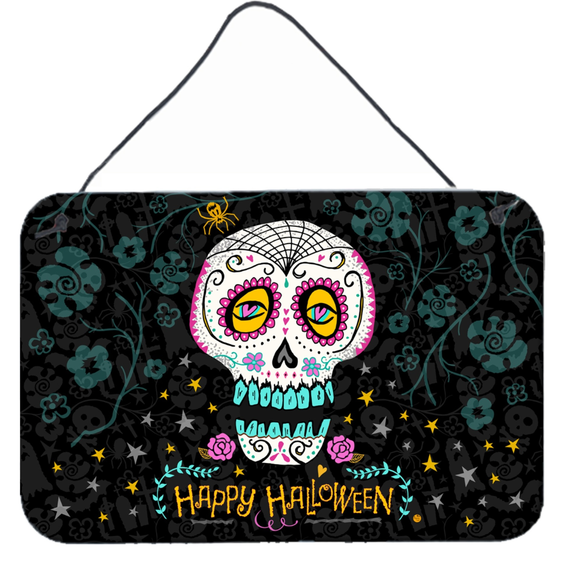 &quotCaroline's Treasures Happy Halloween Day of the Dead Wall or Door Hanging Prints, Multicolor"
