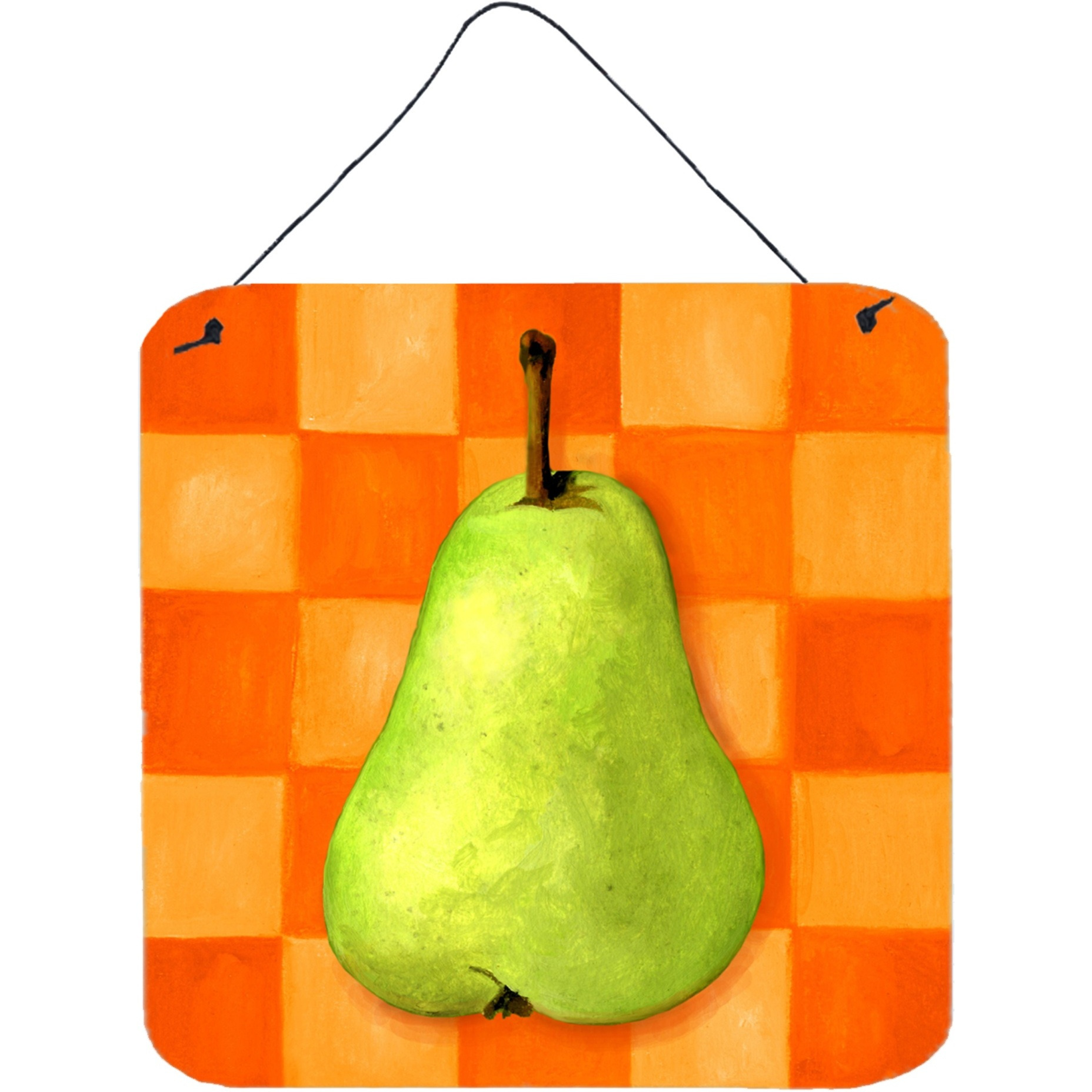 &quotCaroline's Treasures Pear in Orange by Ute Nuhn Wall or Door Hanging Prints WHW0117DS66, 6HX6W, Multicolor"