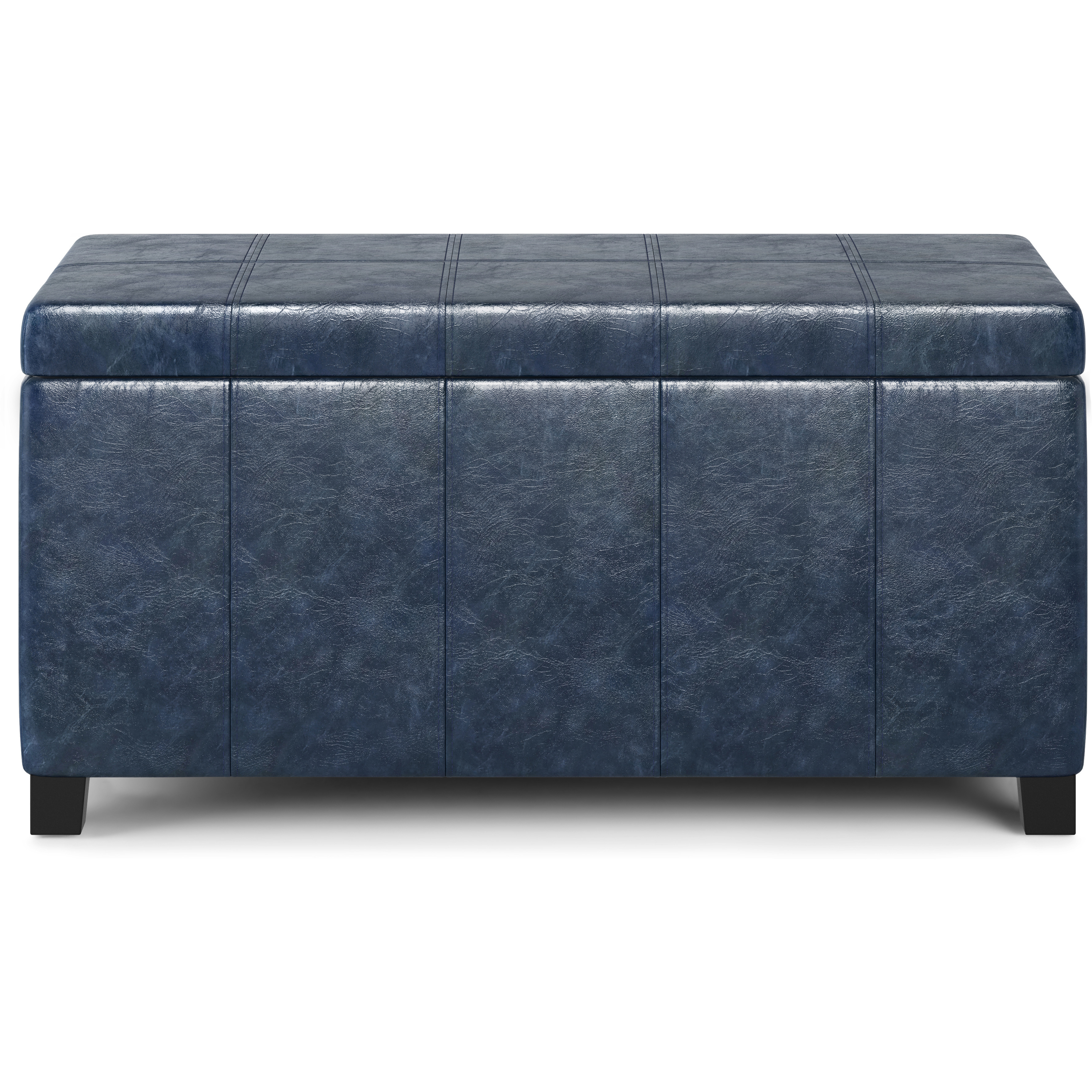 Dover 36 in Wide Rectangle Storage Ottoman Bench