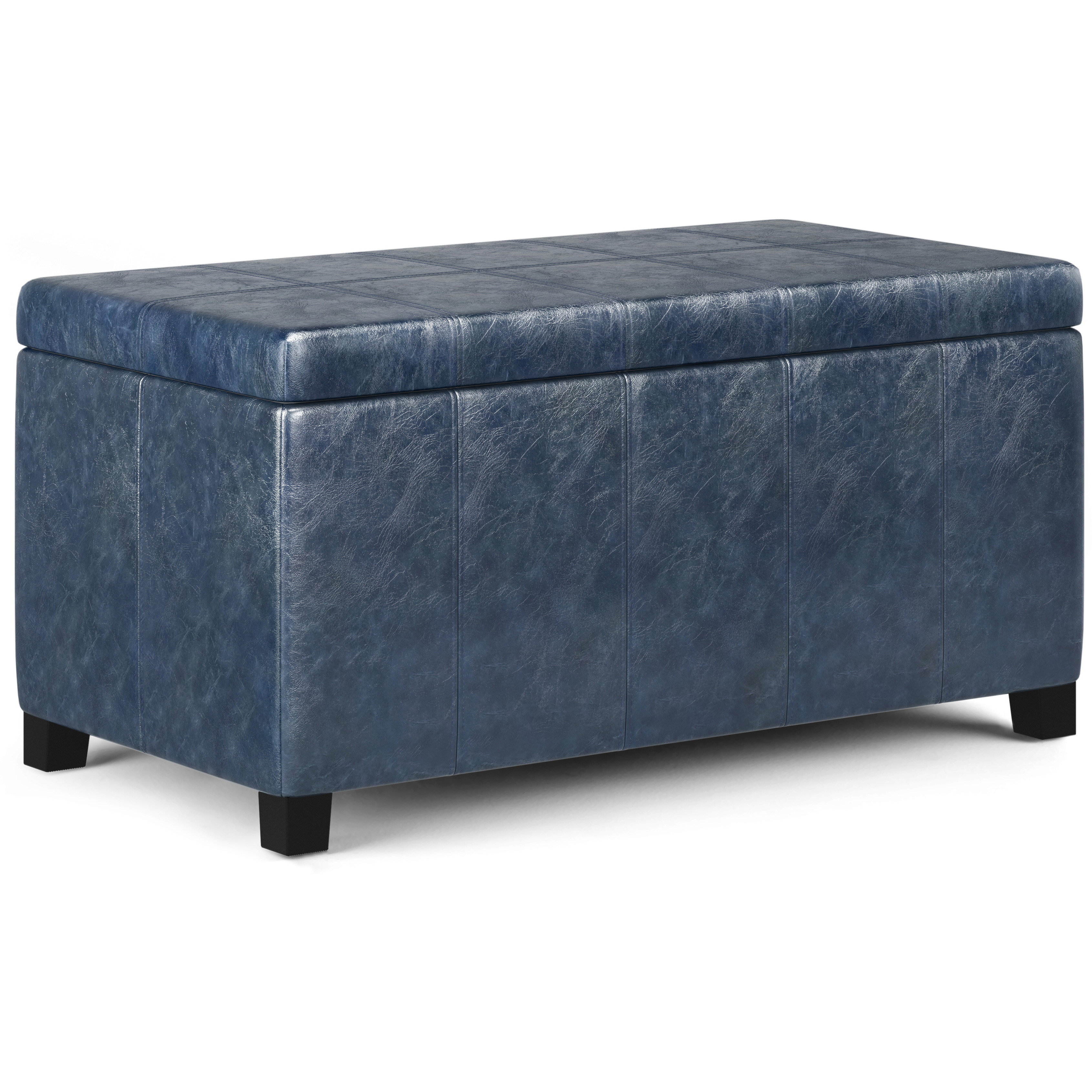 Dover 36 in Wide Rectangle Storage Ottoman Bench