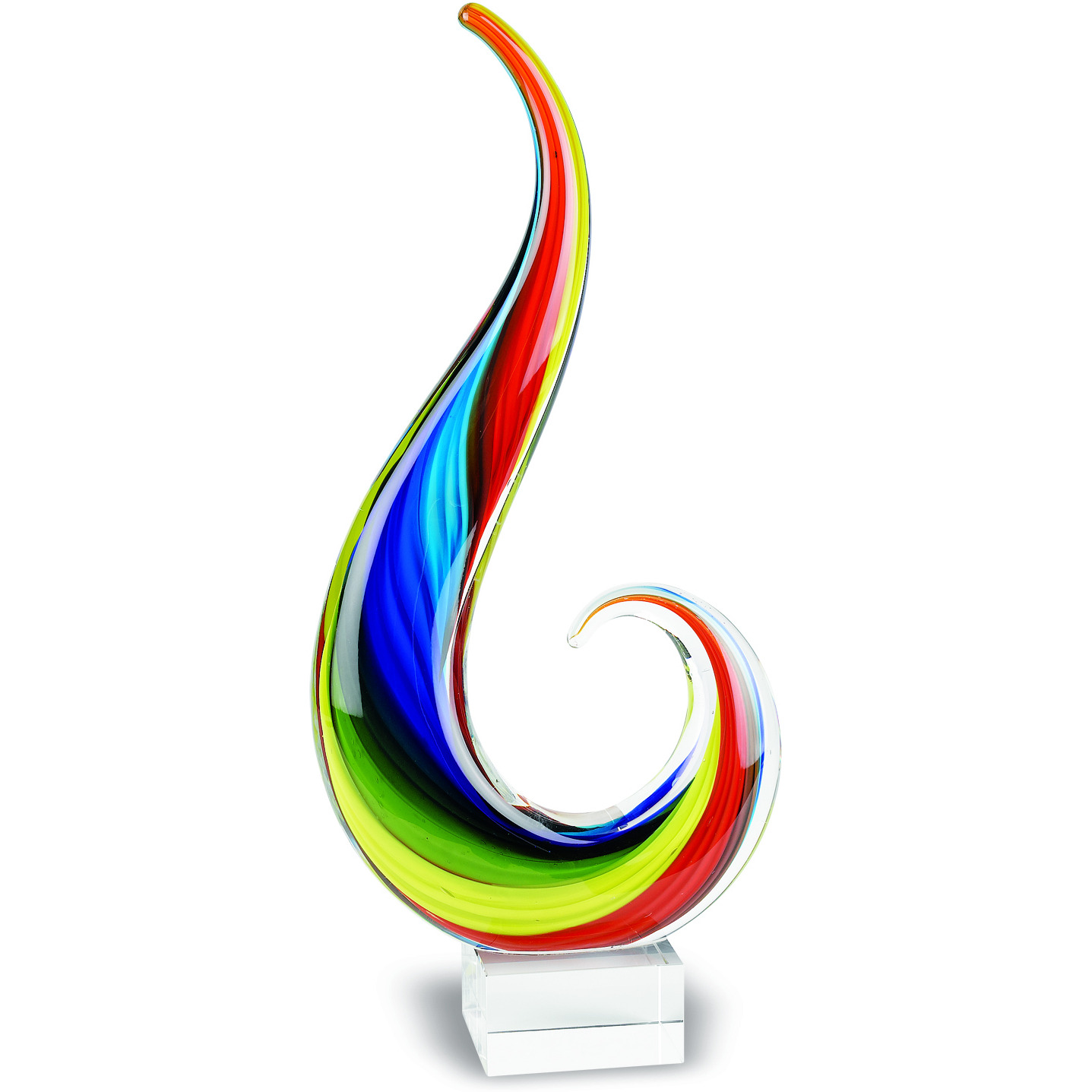 Rainbow Note  Murano style 12 " Centerpiece