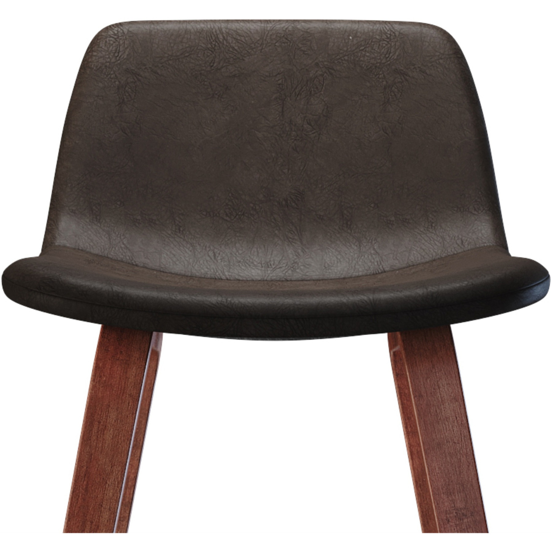 Addy Mid-Century Modern 26 inch Counter Stool (Set of 2) in Distressed Brown Faux Leather