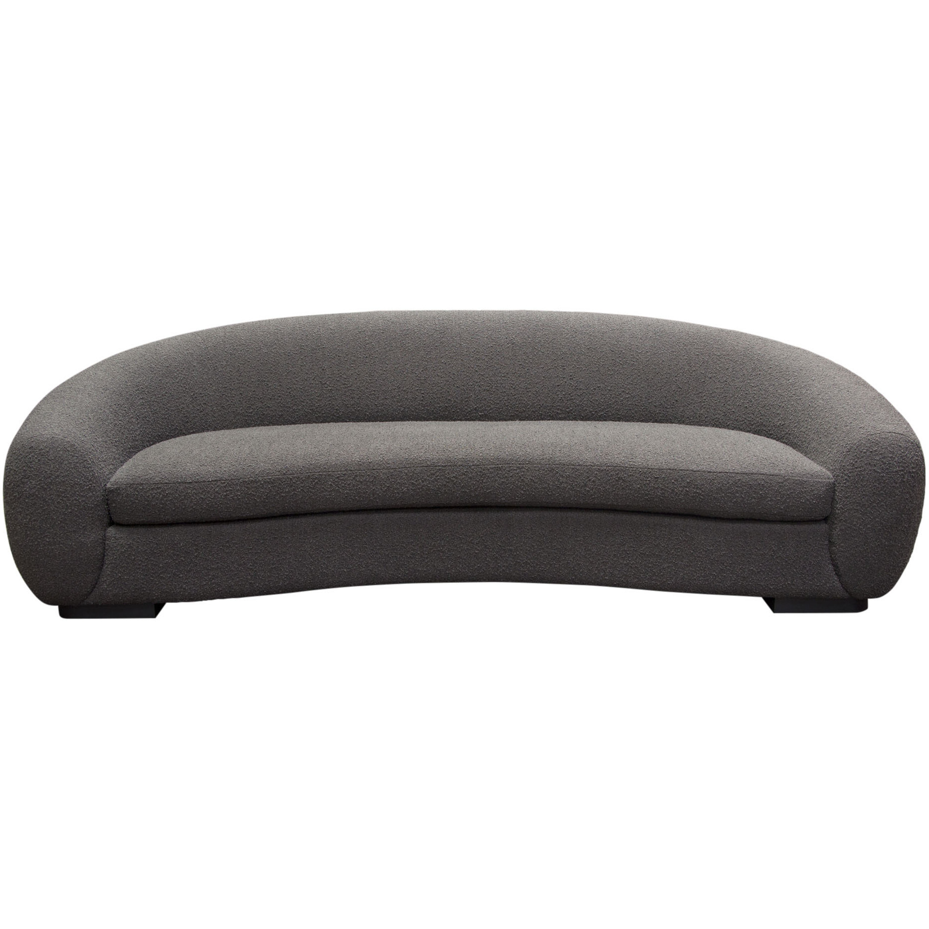 Pascal Sofa in Charcoal Boucle Textured Fabric w/ Contoured Arms & Back by Diamond Sofa