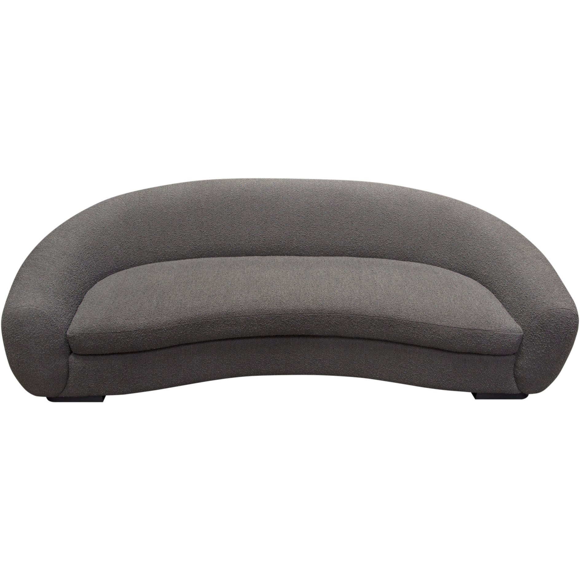 Pascal Sofa in Charcoal Boucle Textured Fabric w/ Contoured Arms & Back by Diamond Sofa