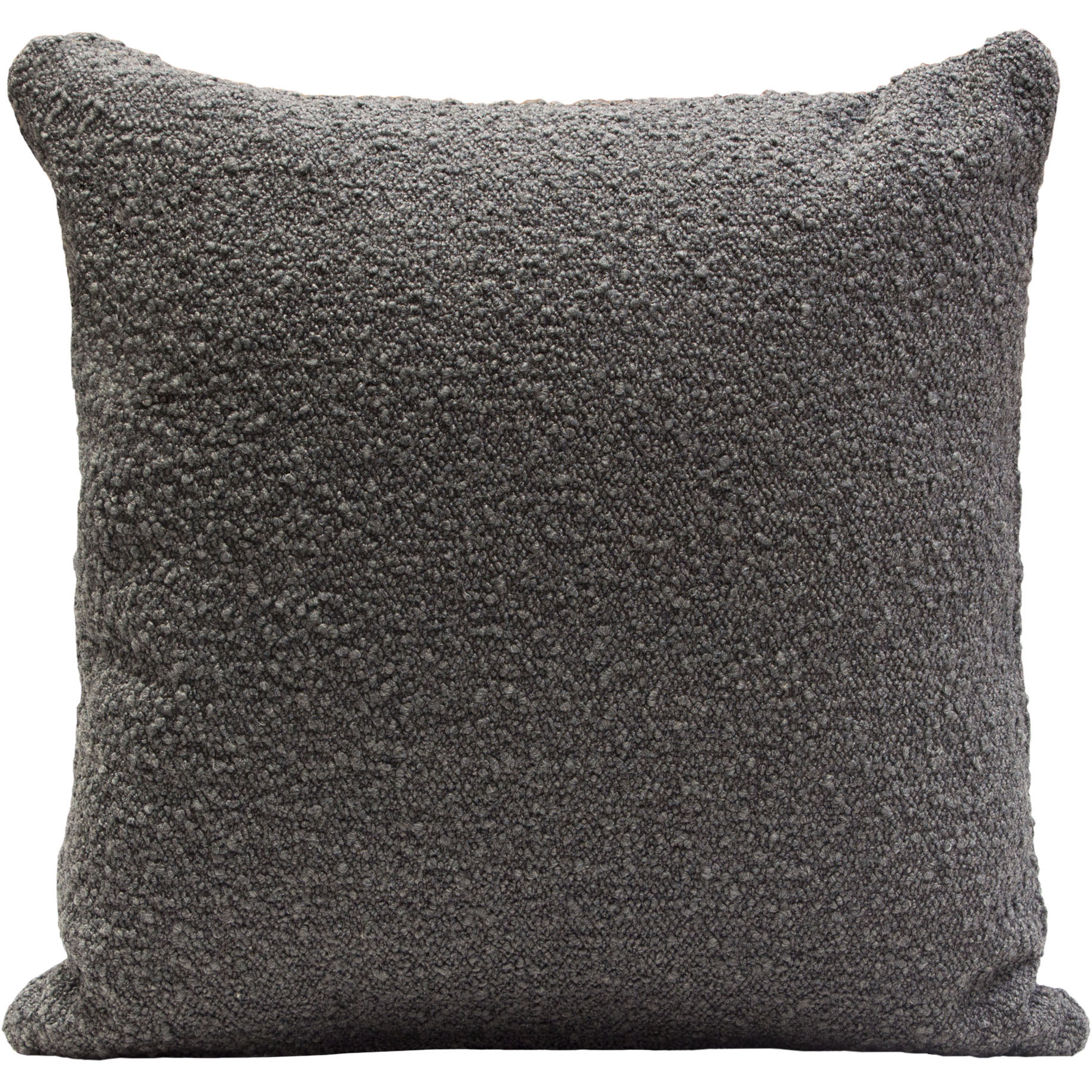 Set of (2) 16" Square Accent Pillows in Charcoal Boucle Textured Fabric by Diamond Sofa