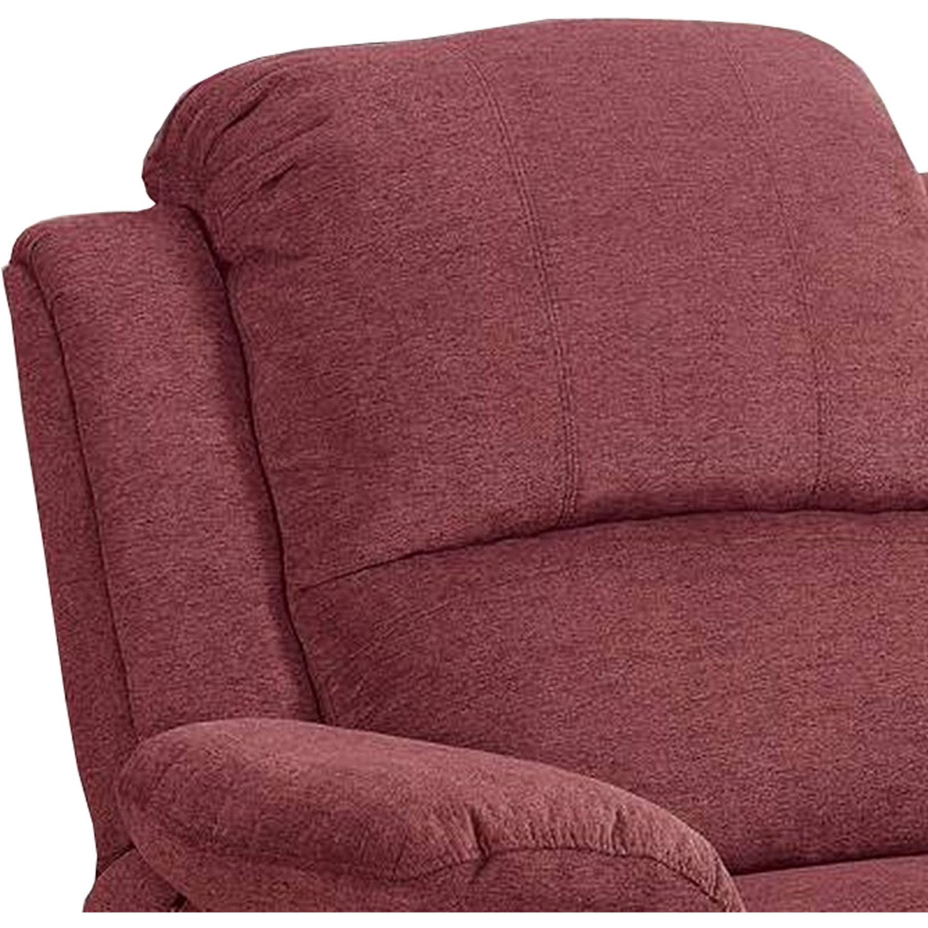 39 Inch Fabric Power Recliner with USB Port, Red