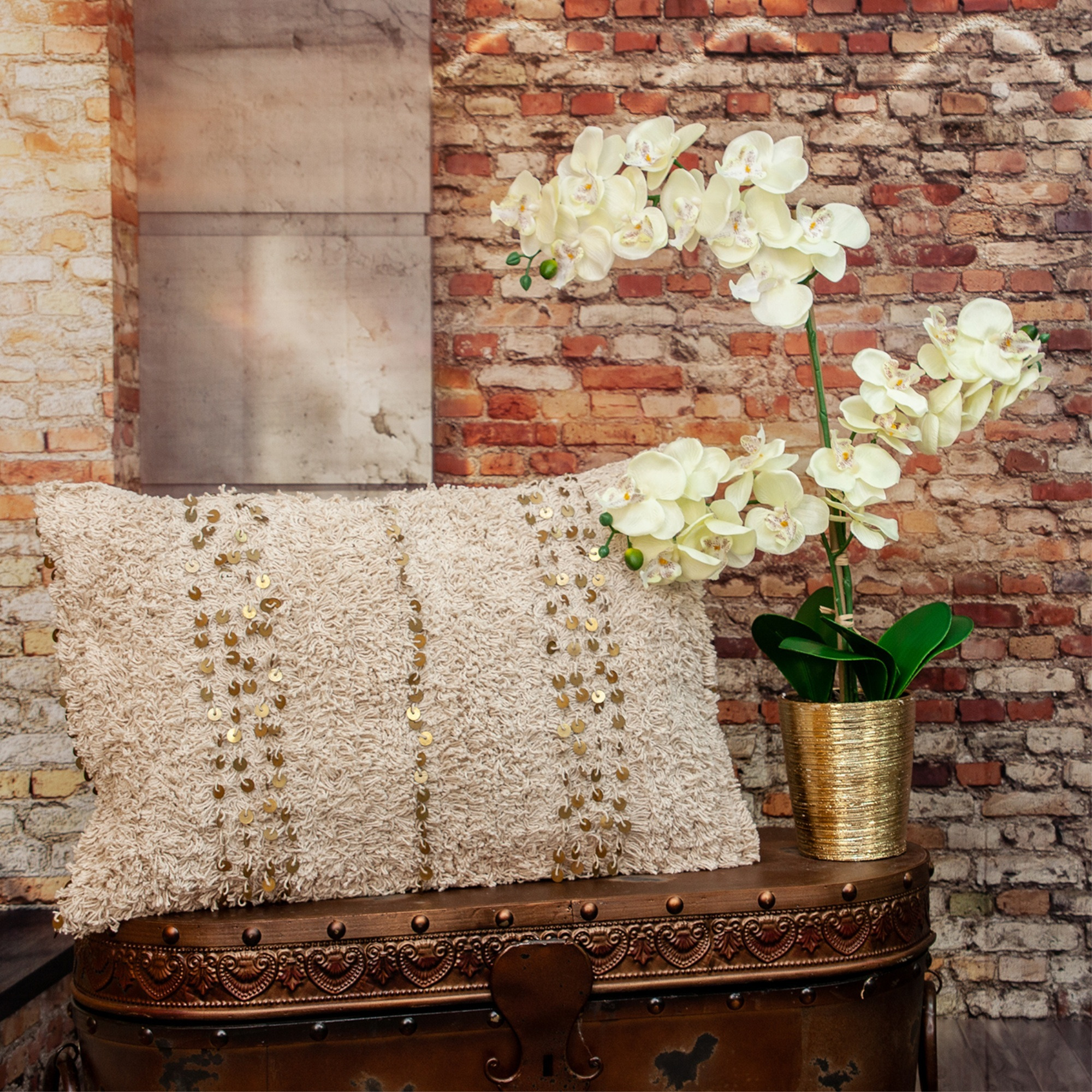 Parkland Collection Acacia Balm Transitional Beige Throw Pillow