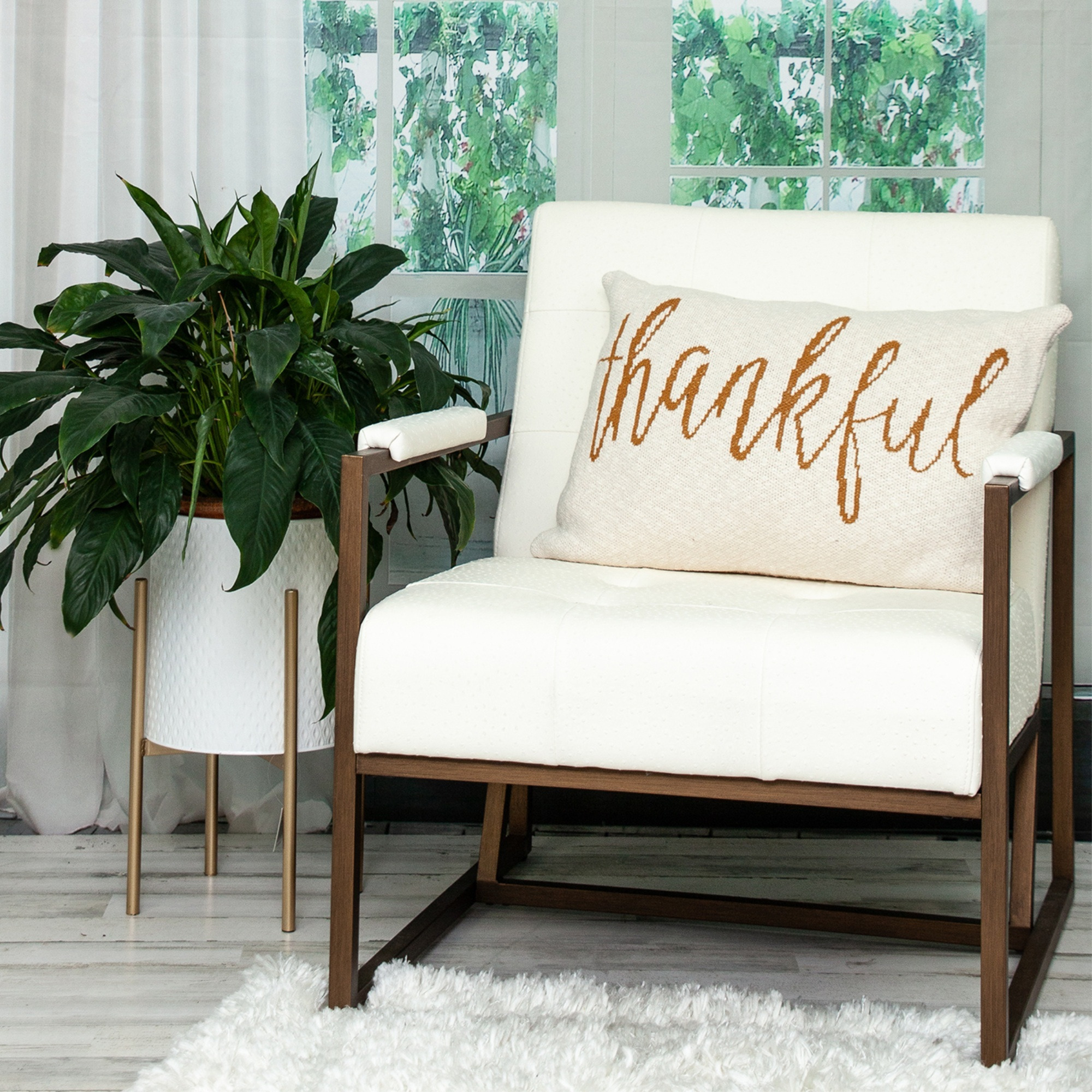 Parkland Collection Gold_Thankful Transitional Beige Throw Pillow